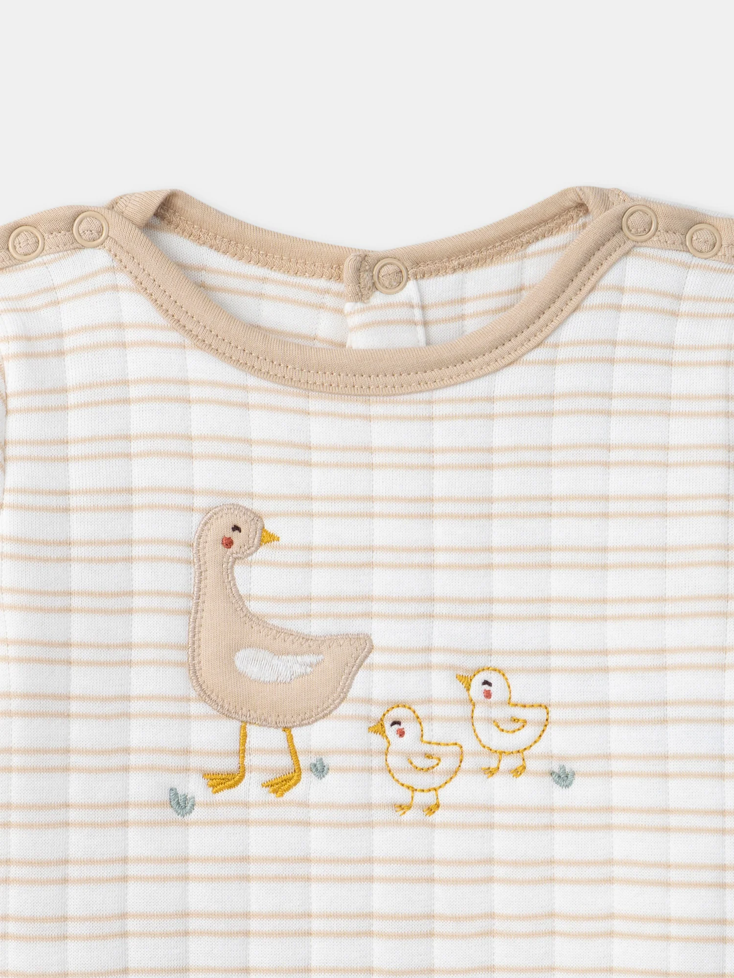 Grenouillère écrue à broderies oies Bébé Garçon - Image 5