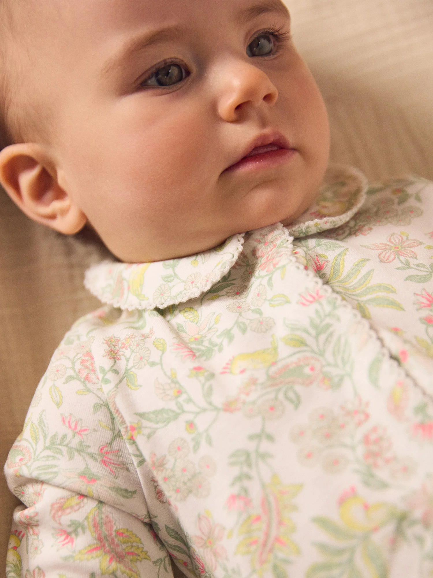 Grenouillère imprimé fleuri Naissance Fille - Image 3