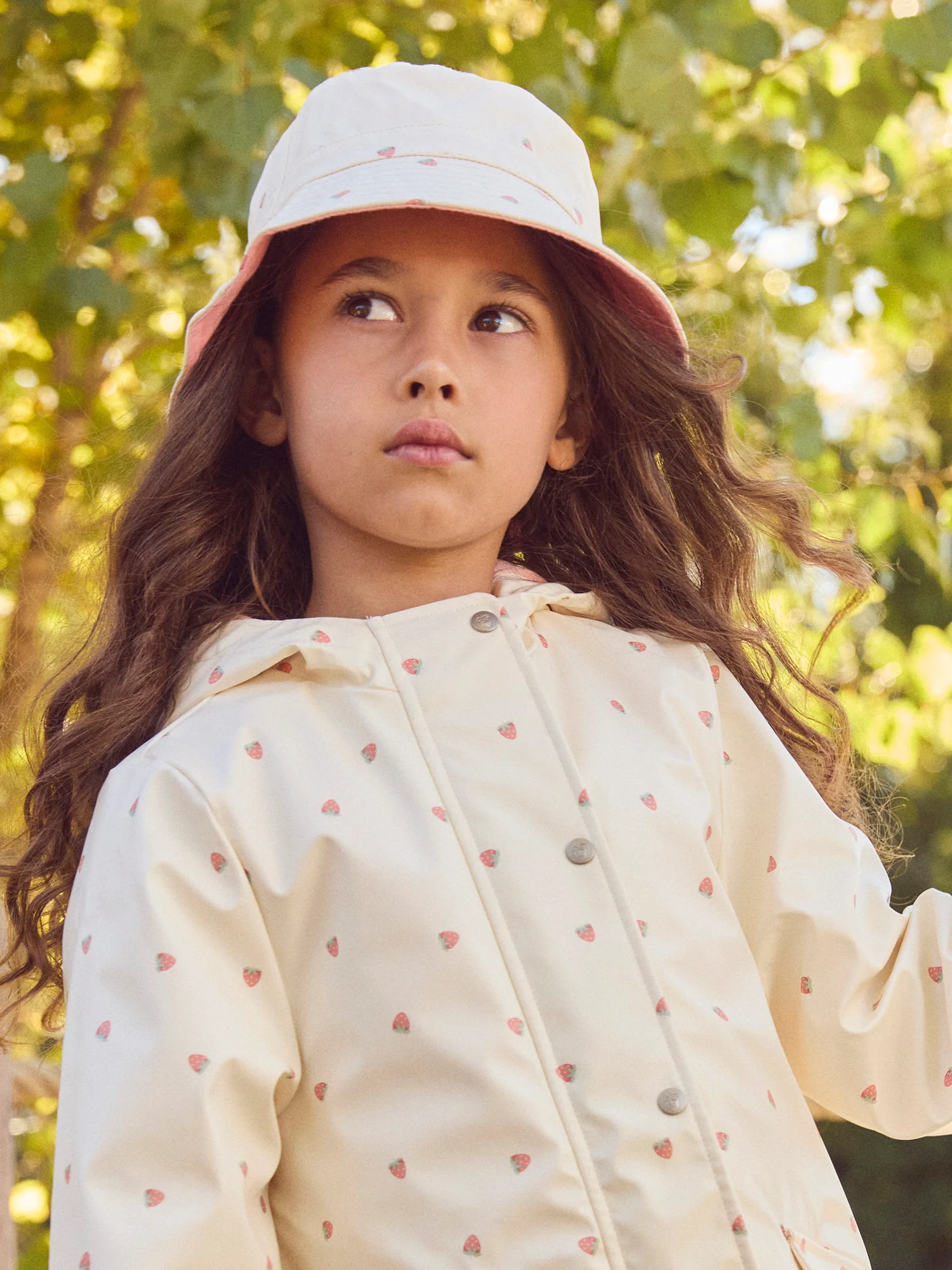 Imperméable écru imprimé fraises Fille - Image 3