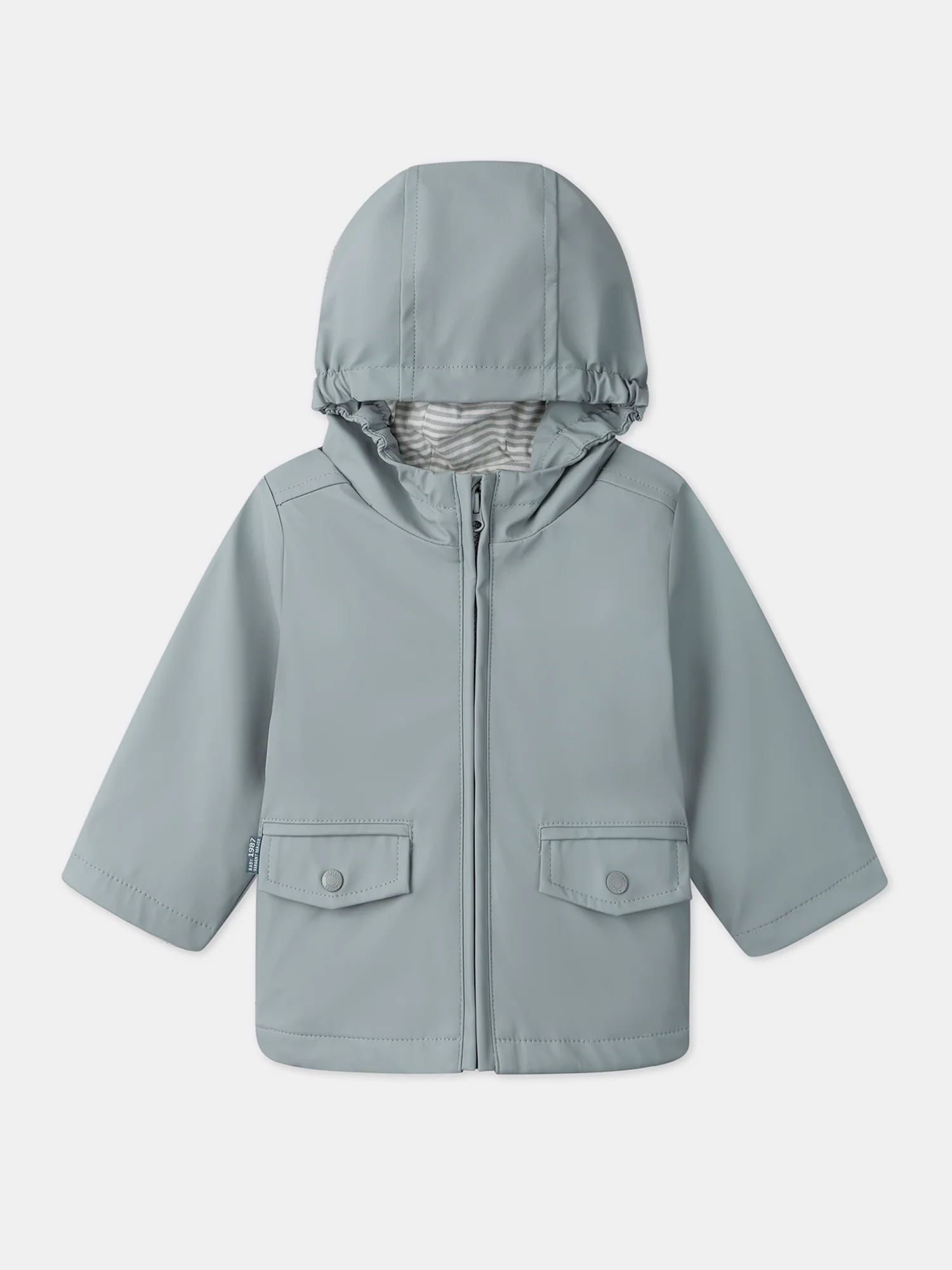 Imperméable détail rayé