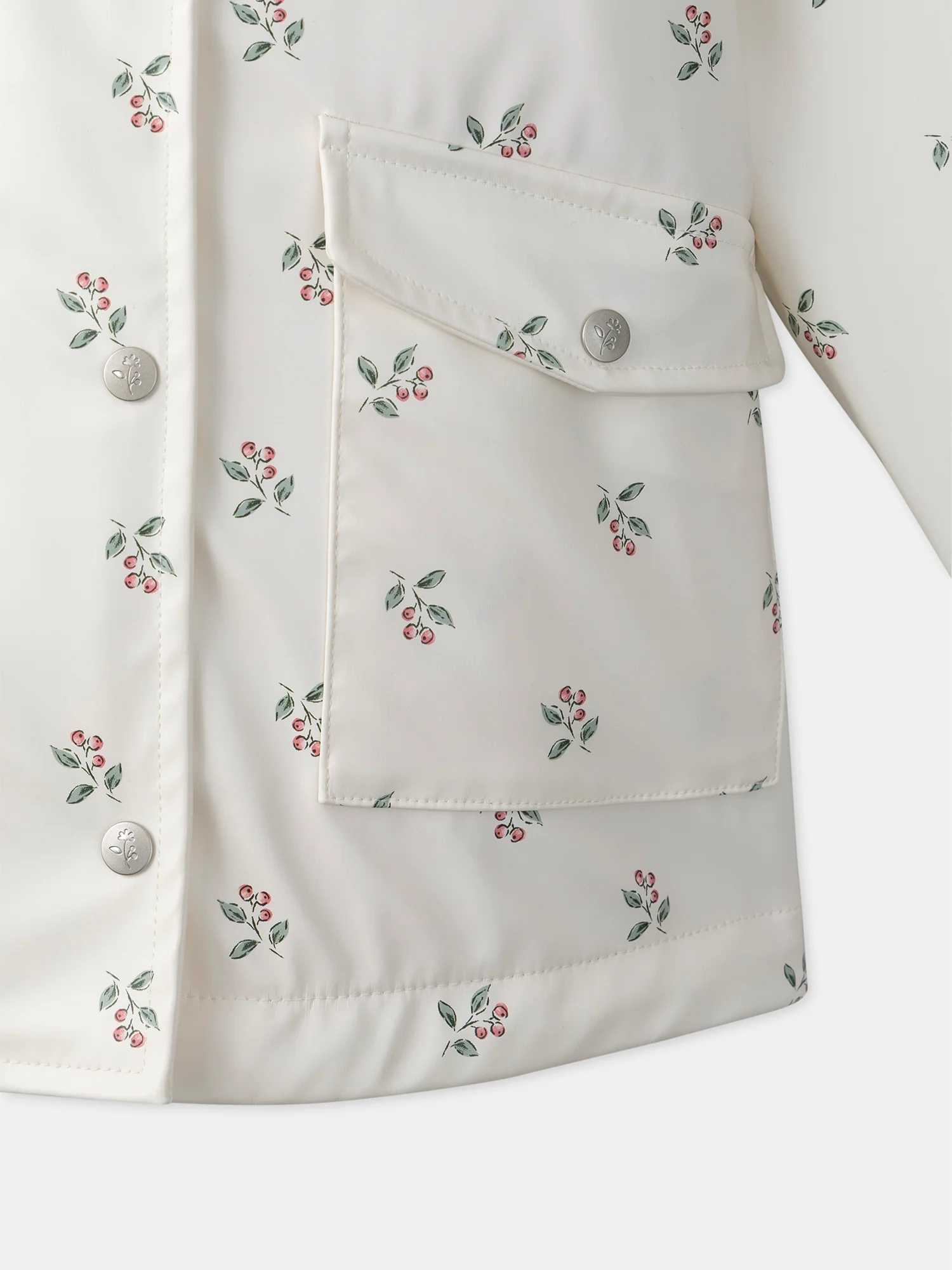 Imperméable écru à motifs fleurs Fille - Image 6