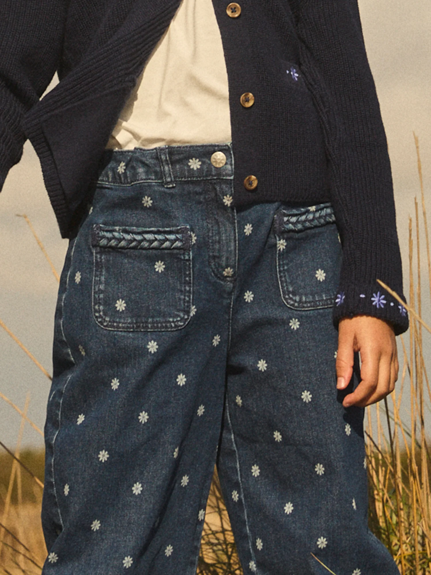 Jean wide leg à fleurs - Image 3