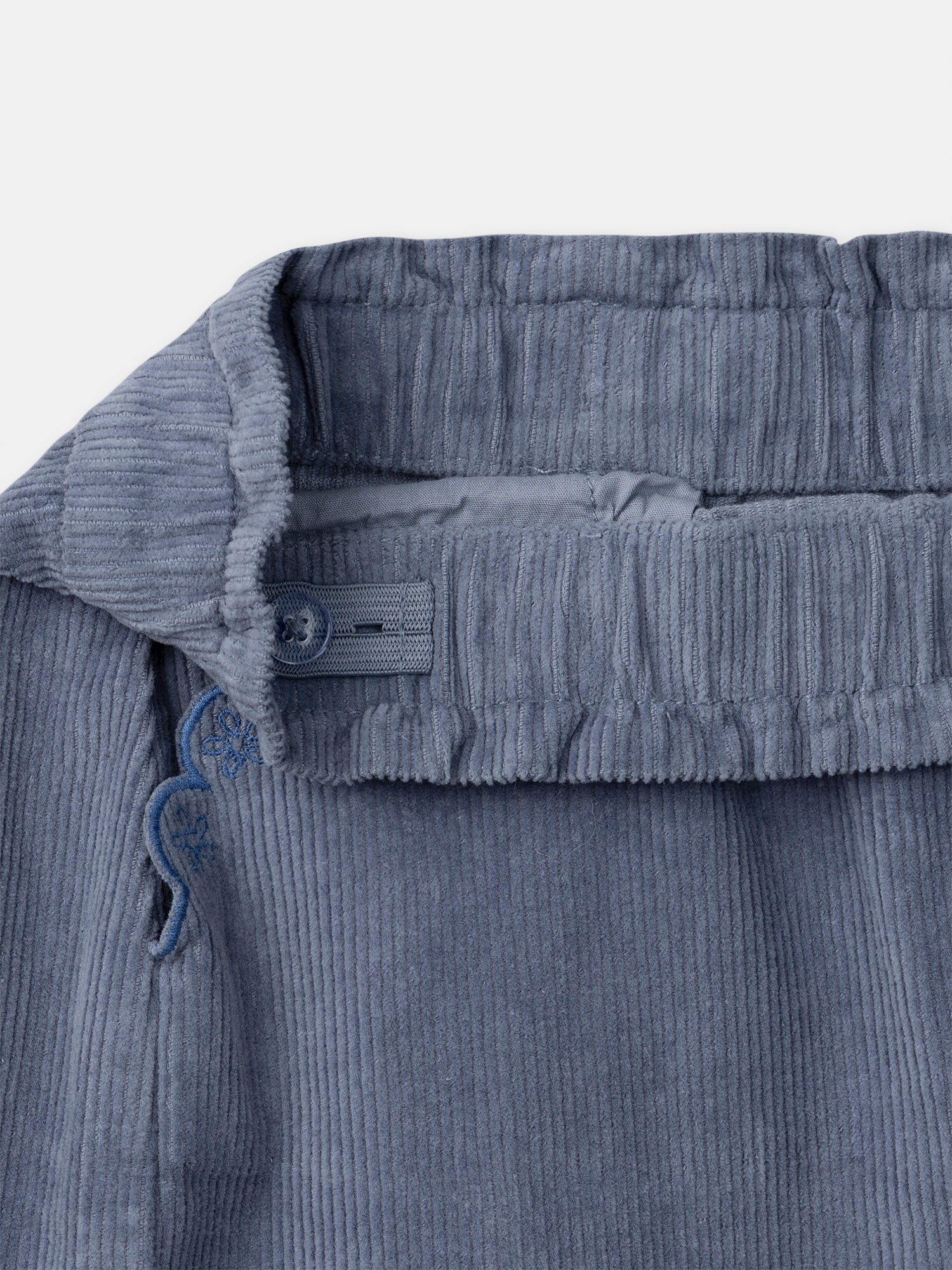 Jupe bleu en velours Fille - Image 6