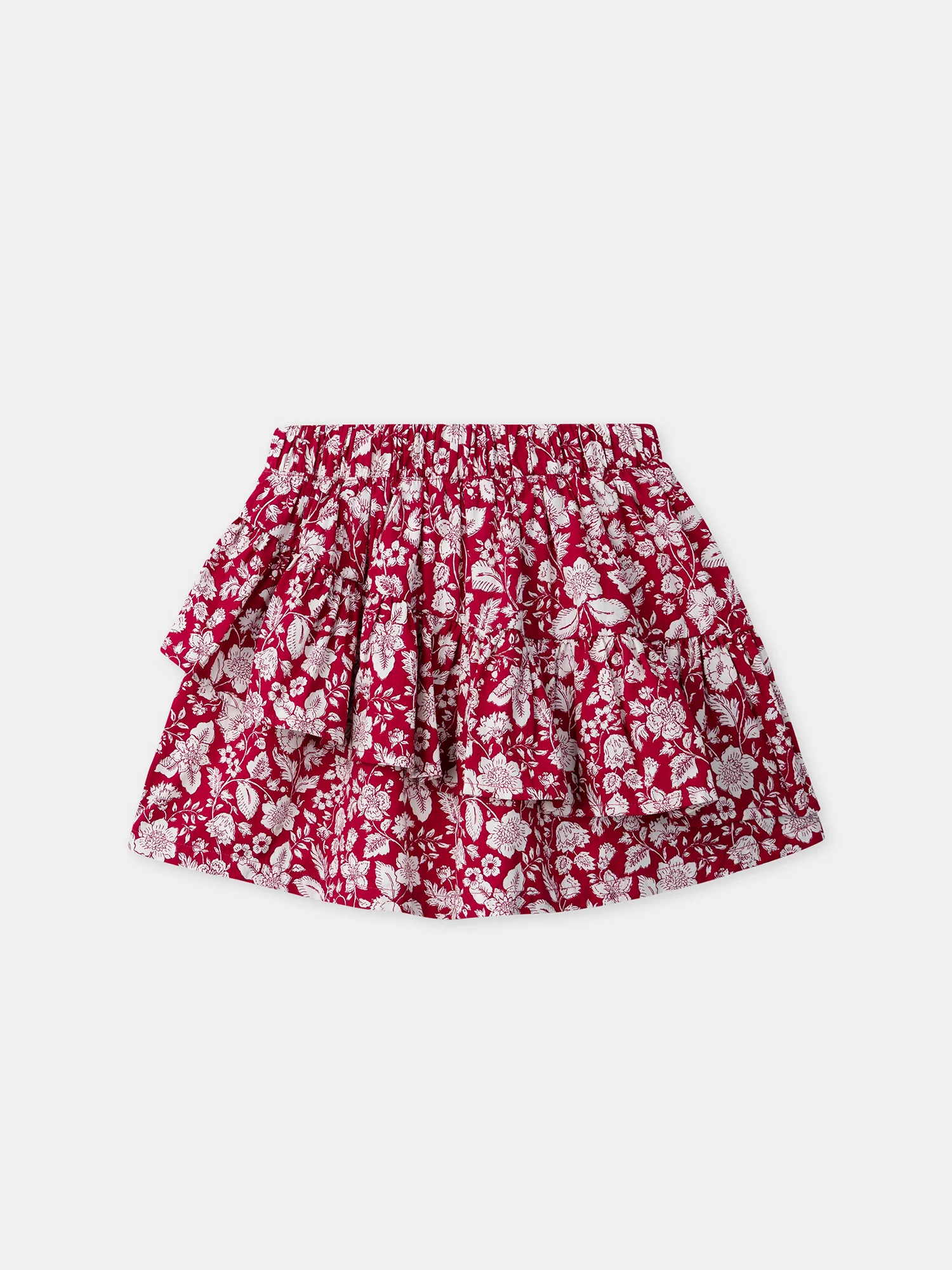 Jupe fuchsia imprimé fleuri Fille - Image 6