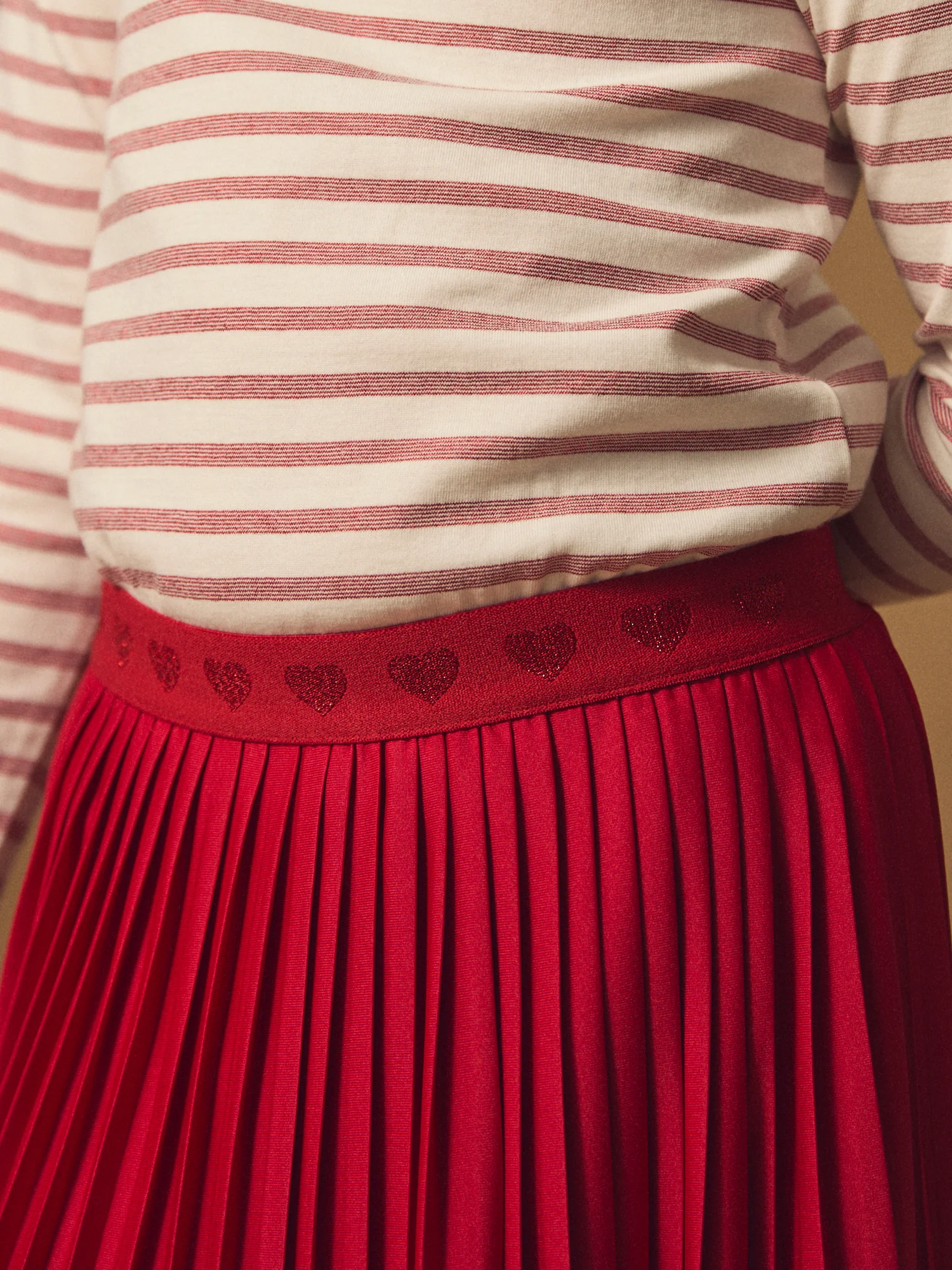 Jupe plissé rouge Fille - Image 3