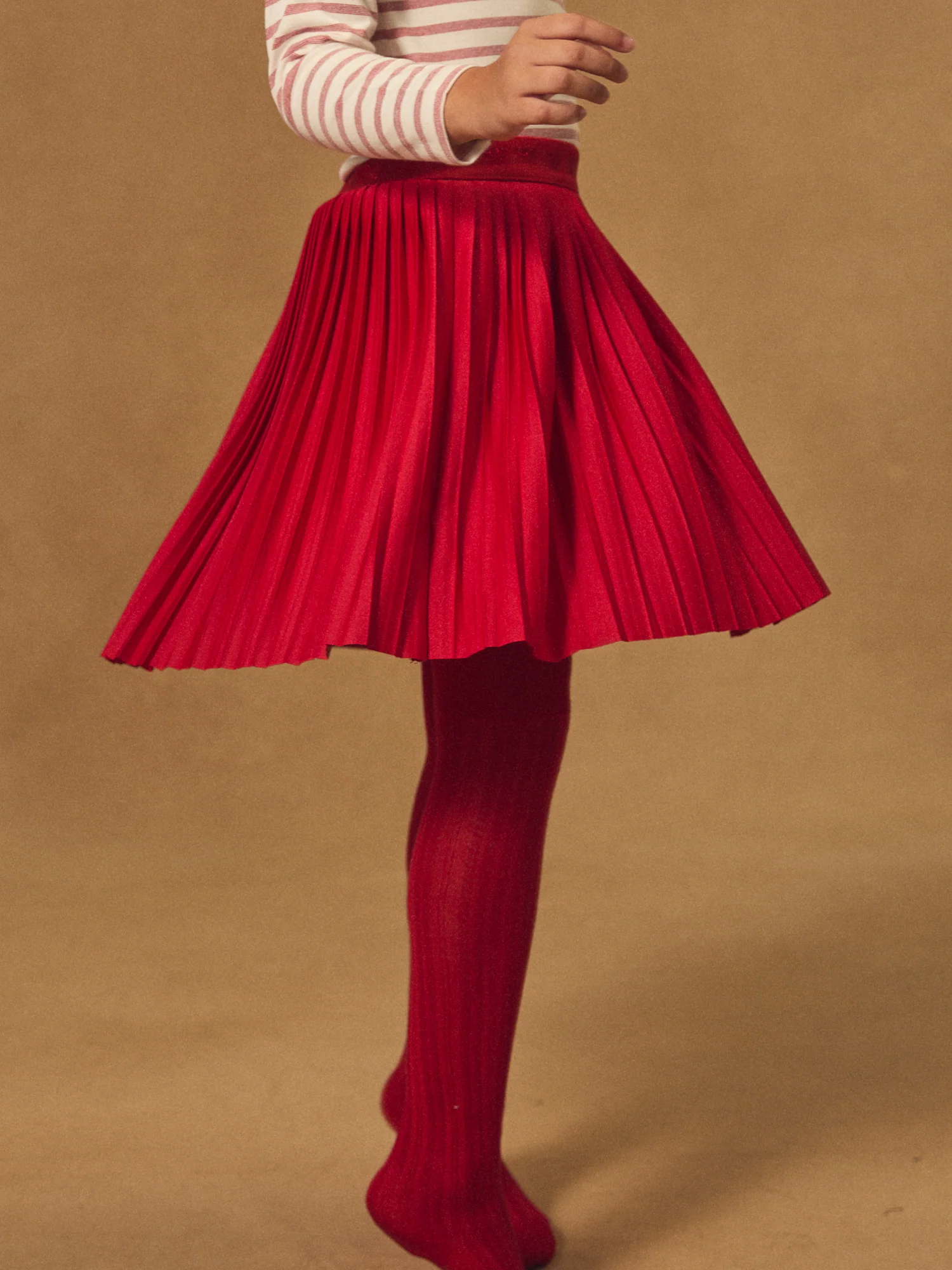 Jupe plissé rouge Fille - Image 4