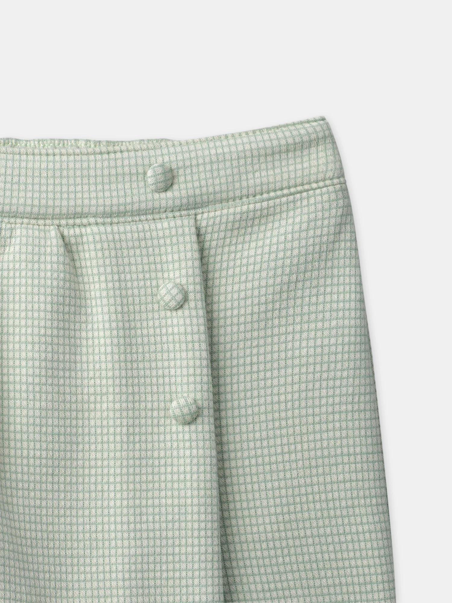 Jupe short à carreaux vert Fille - Image 4