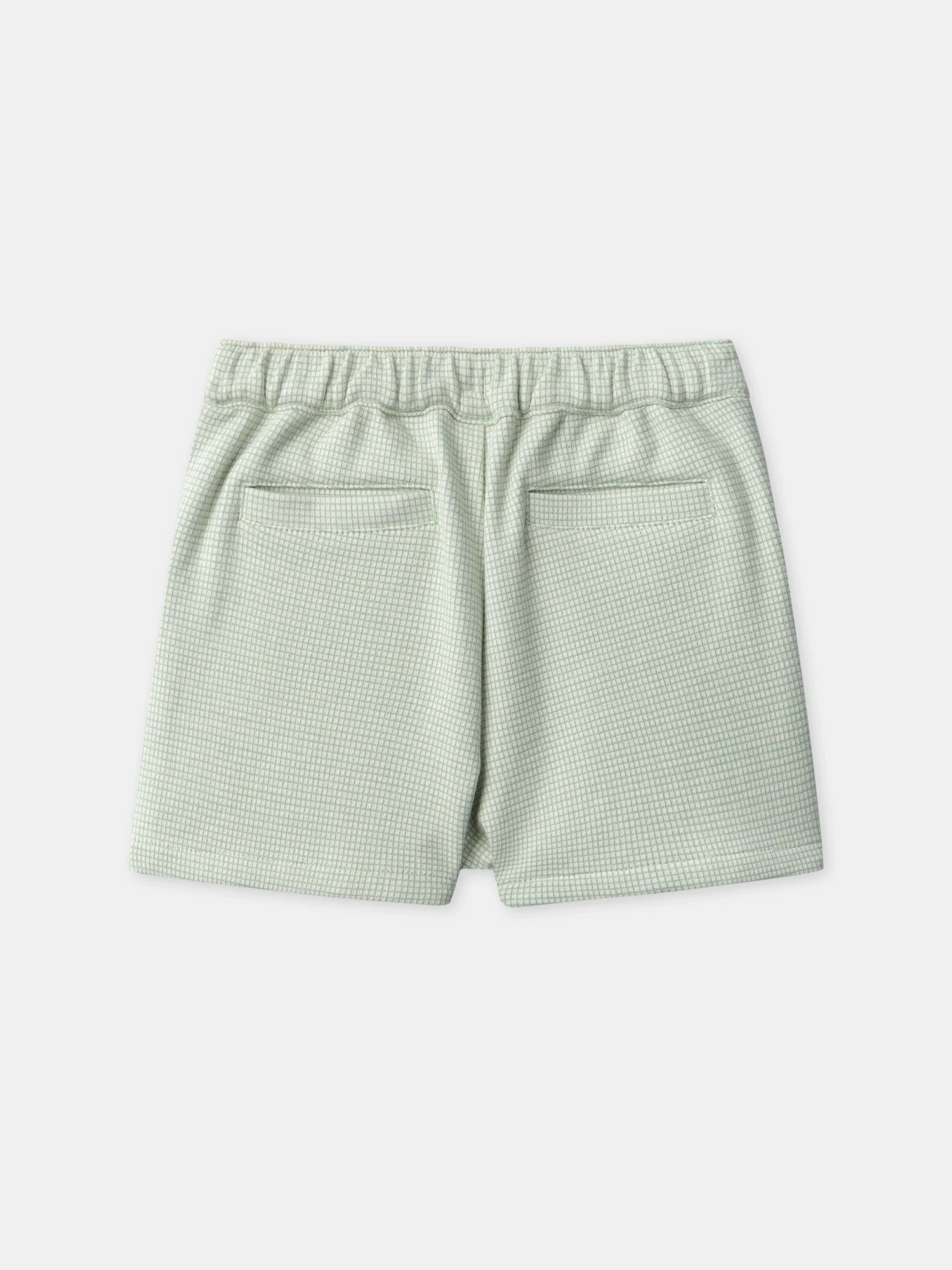 Jupe short à carreaux vert Fille - Image 7