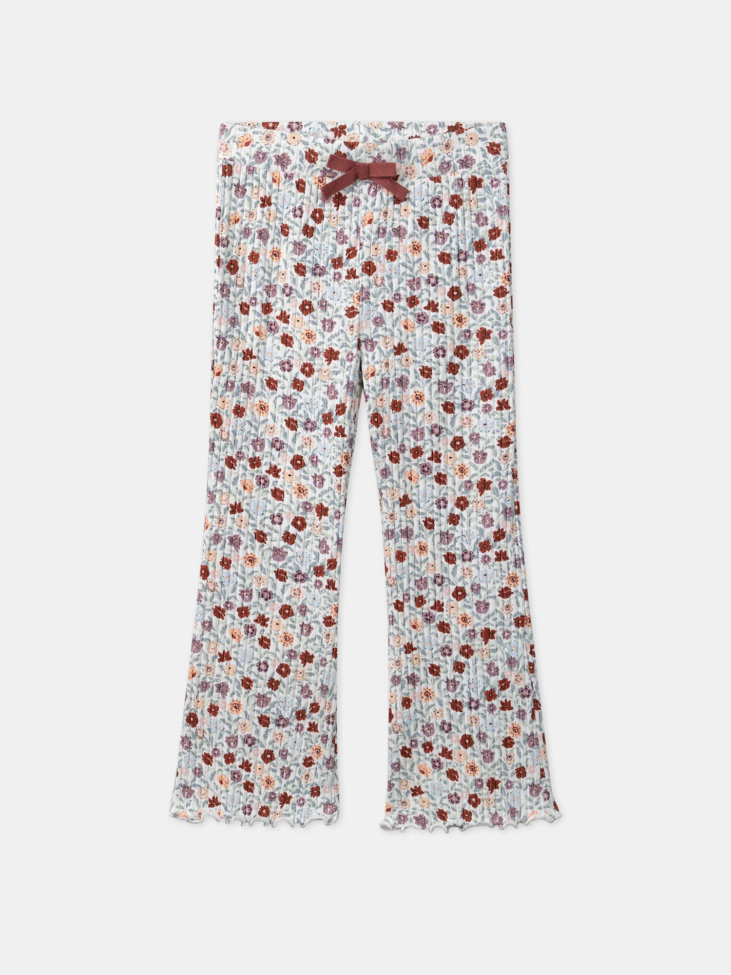 Legging évasé à fleurs