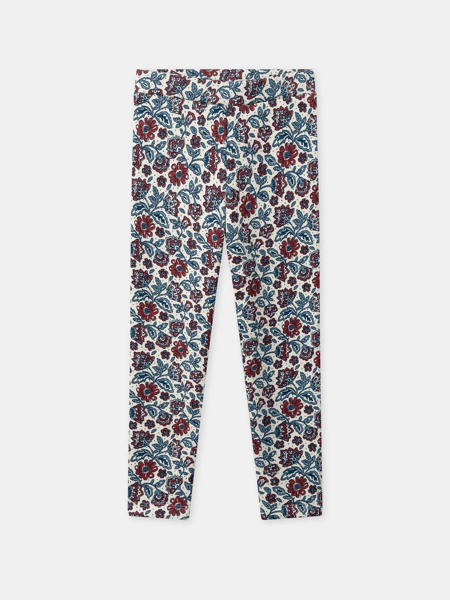 Legging fourré imprimé fleuri Fille