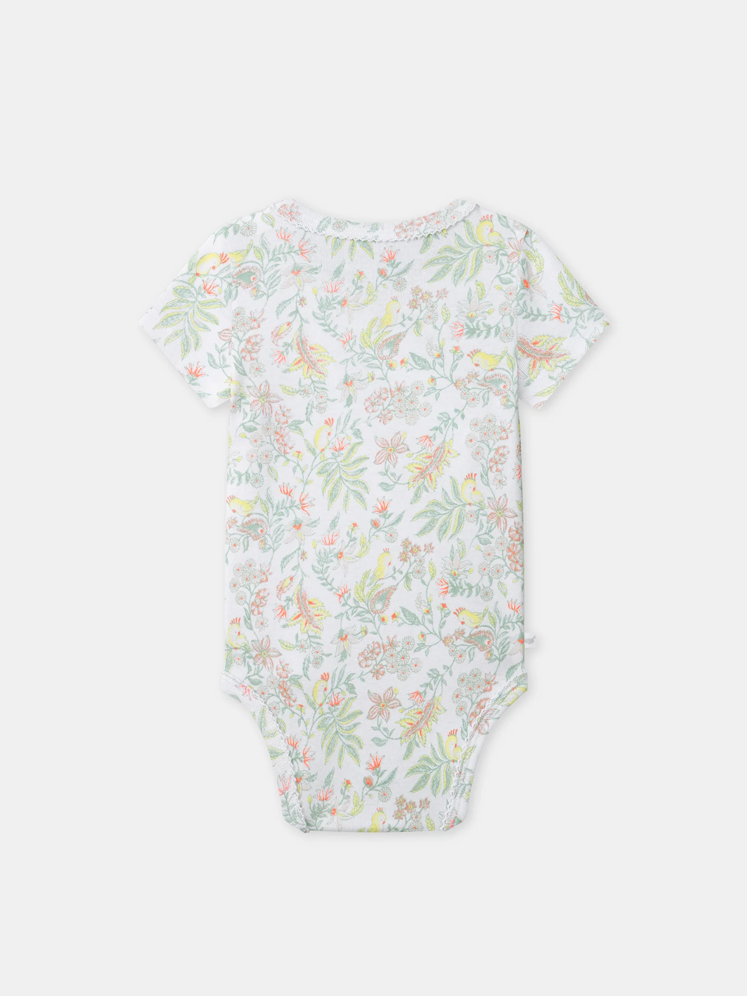 Lot de 2 bodies écru ou imprimé fleuri Naissance Fille - Image 9