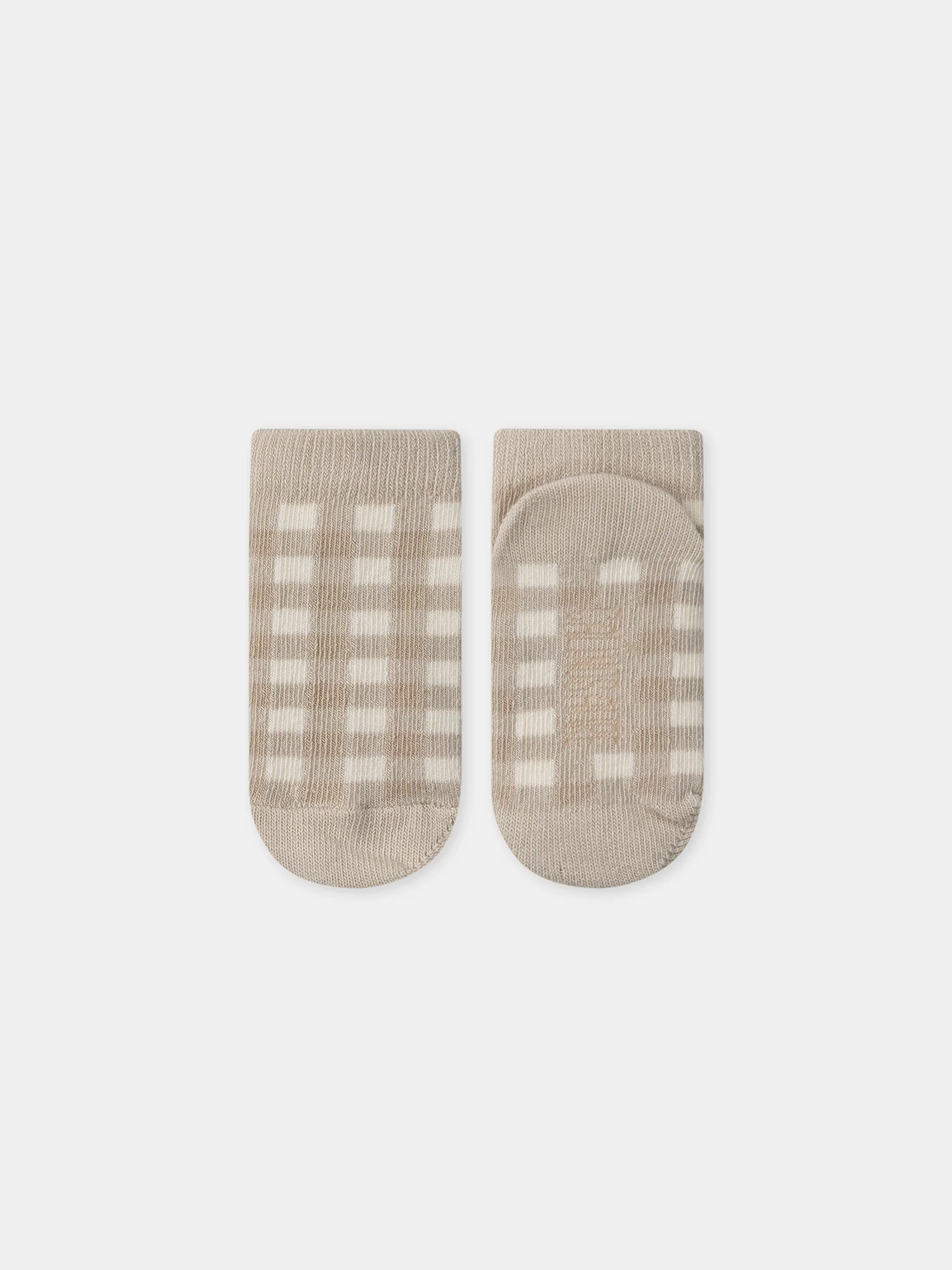 Lot de 2 chaussettes vichy ou beige uni Bébé Garçon - Image 4