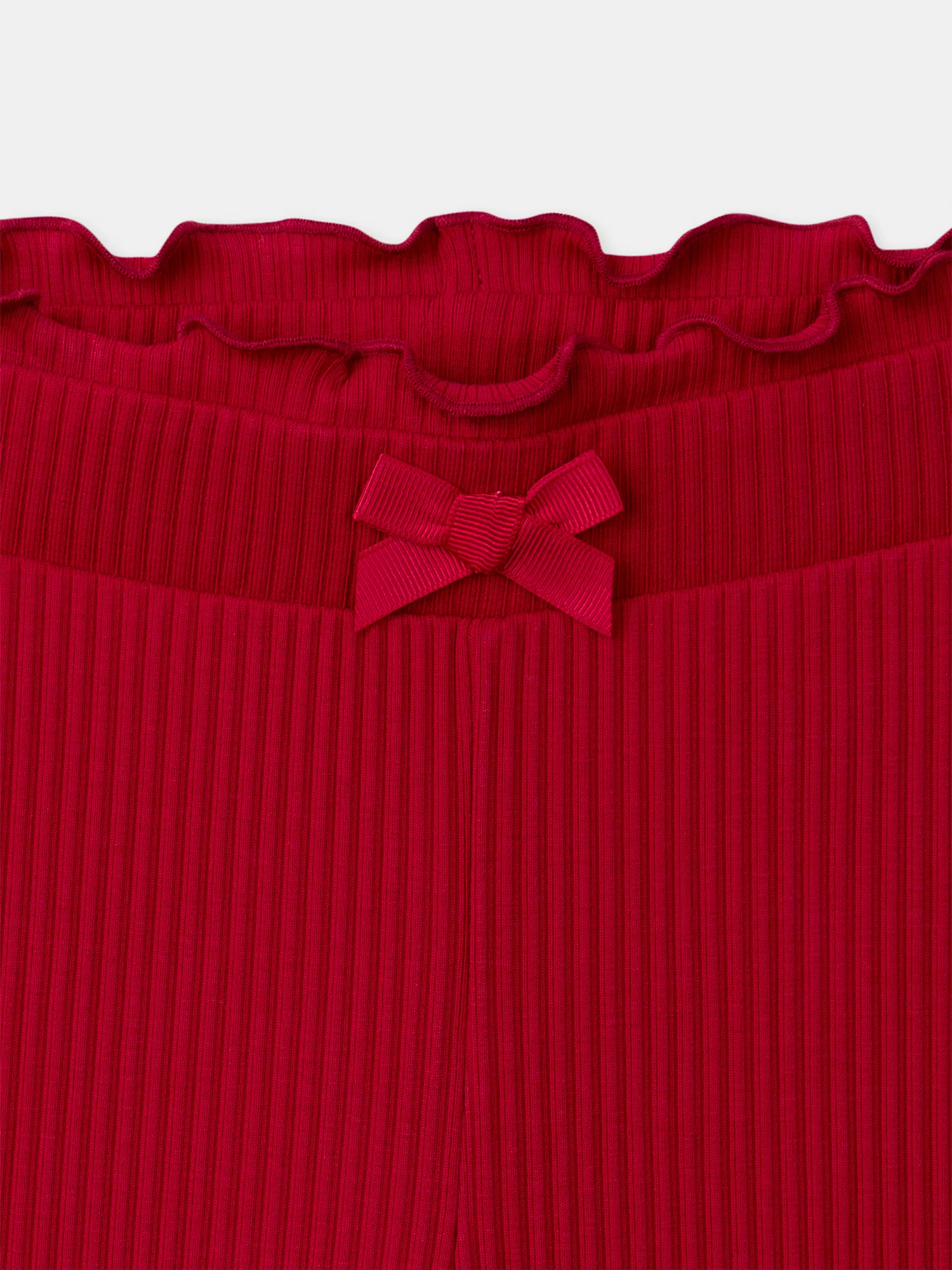 Lot de 2 leggings bleu marine imprimé cœur ou rouge uni Fille - Image 4