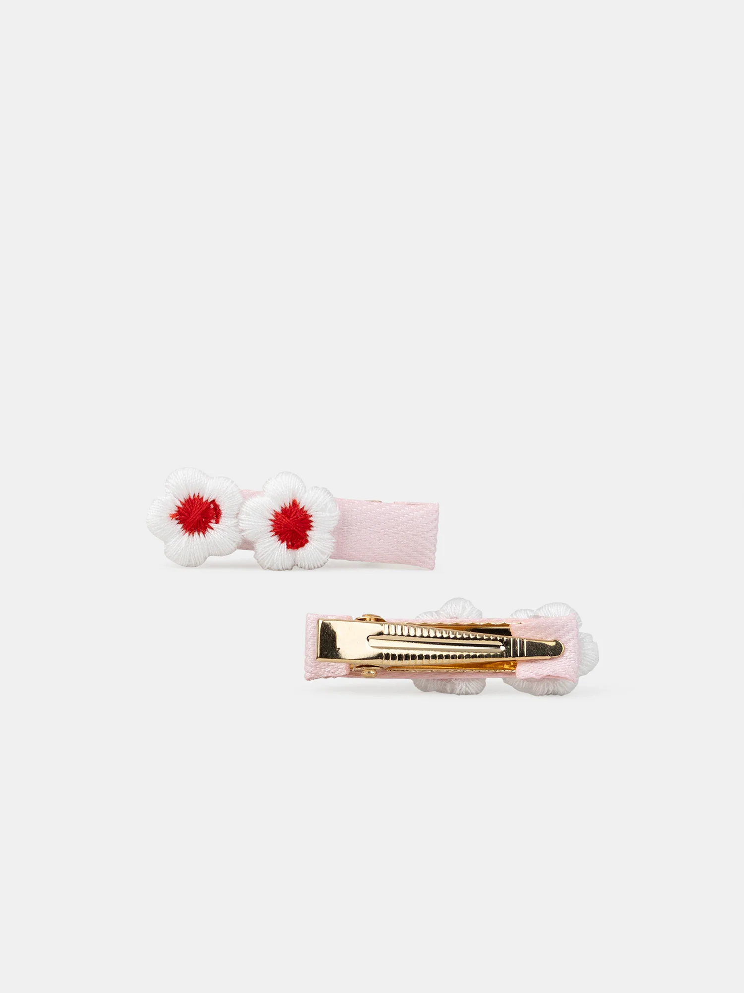 Lot de 3 barrettes cerises, nœud et fleurs Fille - Image 2