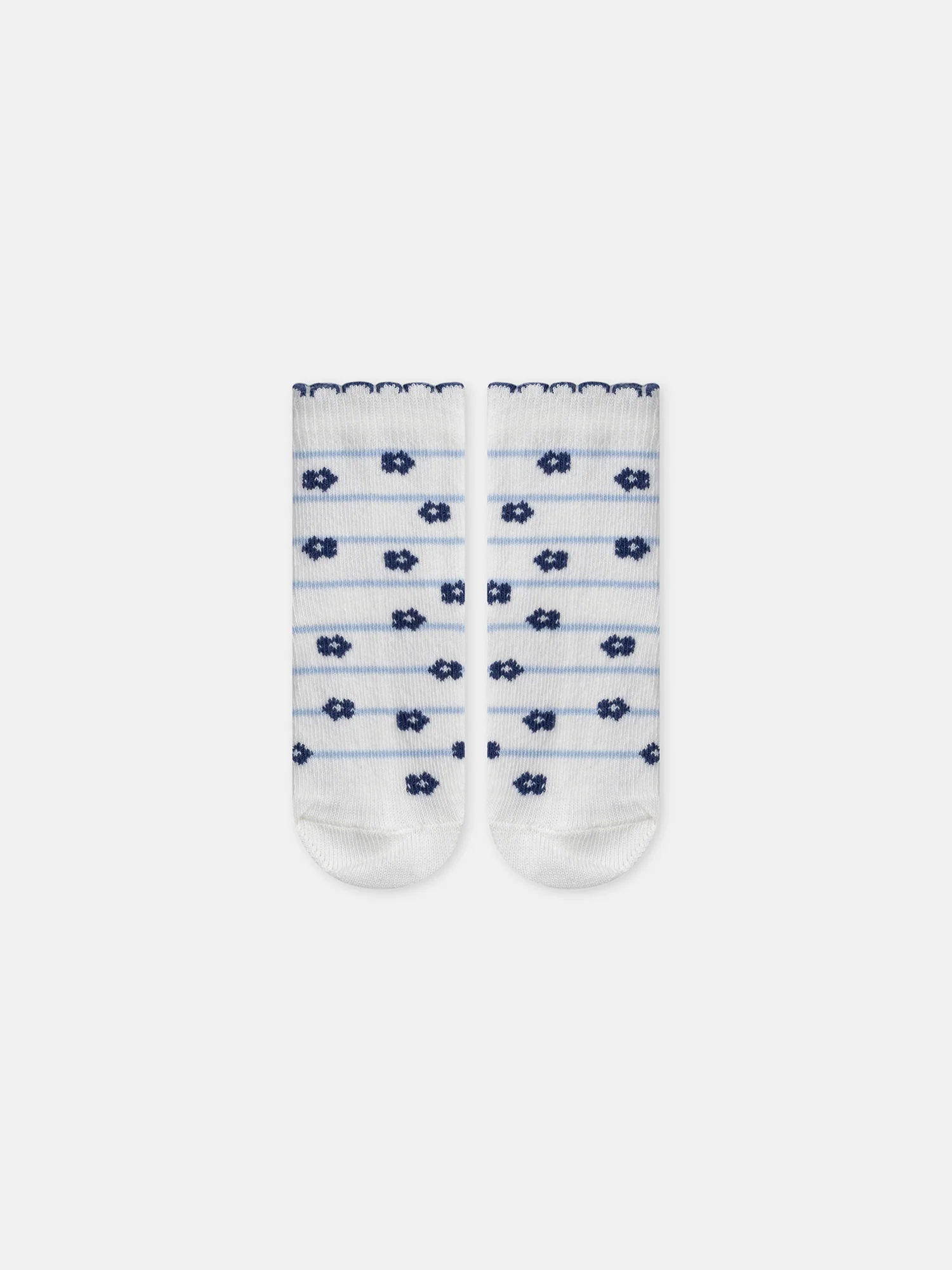 Lot de 3 chaussettes jacquard fleur - Image 10