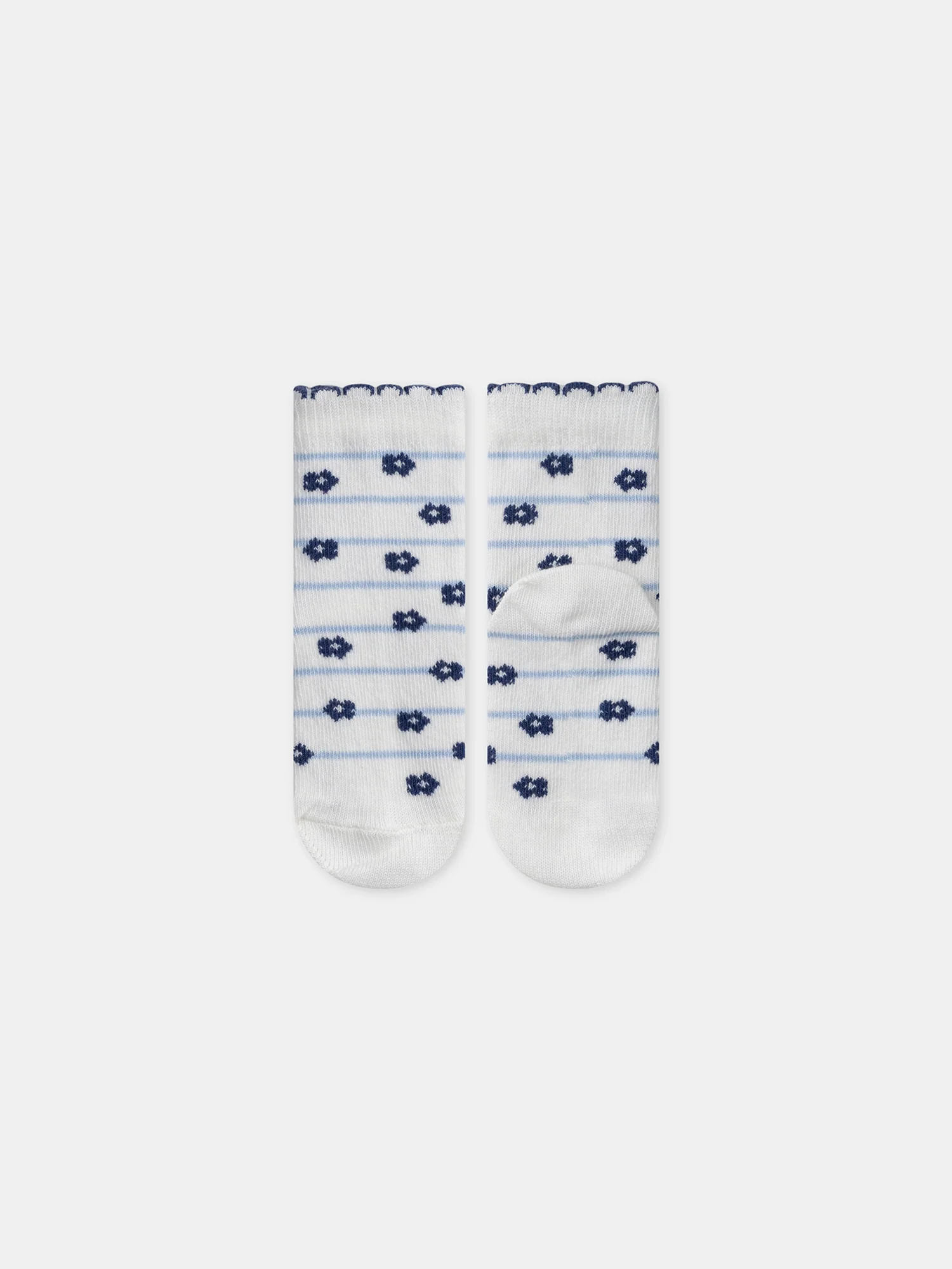 Lot de 3 chaussettes jacquard fleur - Image 11