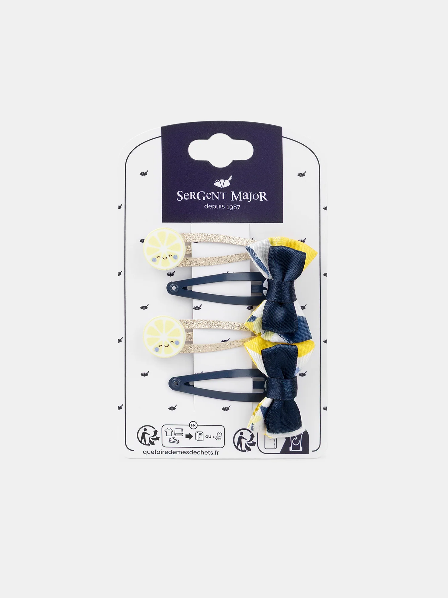 Lot de 4 barrettes citrons et nœuds Fille - Image 4