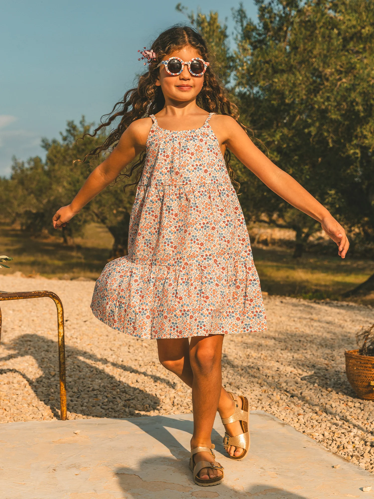 Lunettes de soleil imprimé fleuri Fille - Image 3