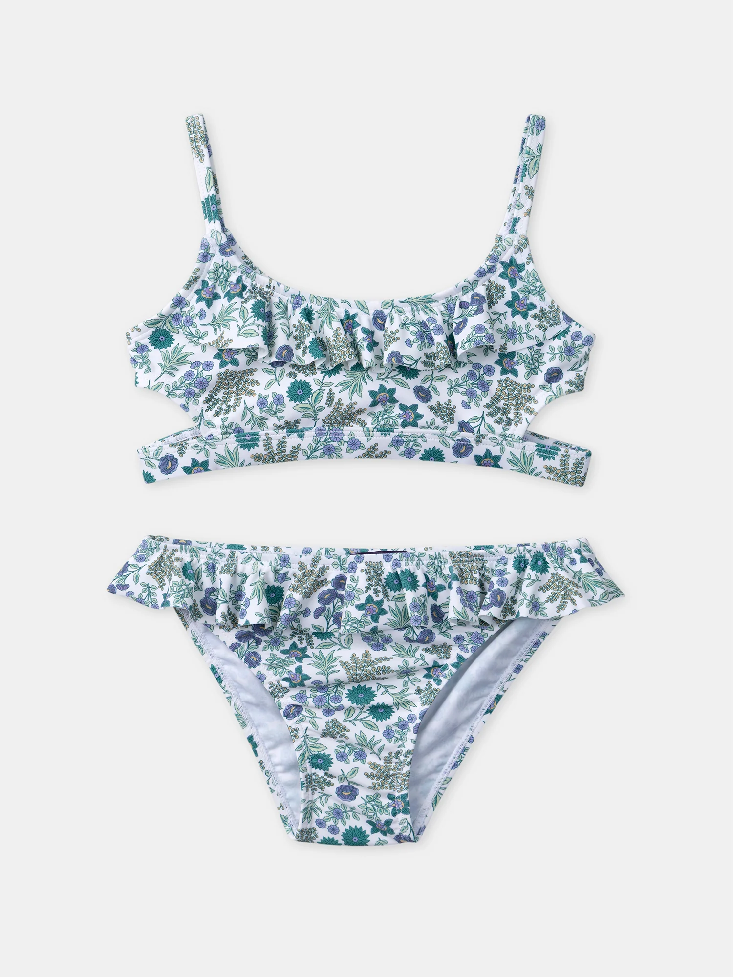 Maillot de bain deux pièces imprimé fleuri