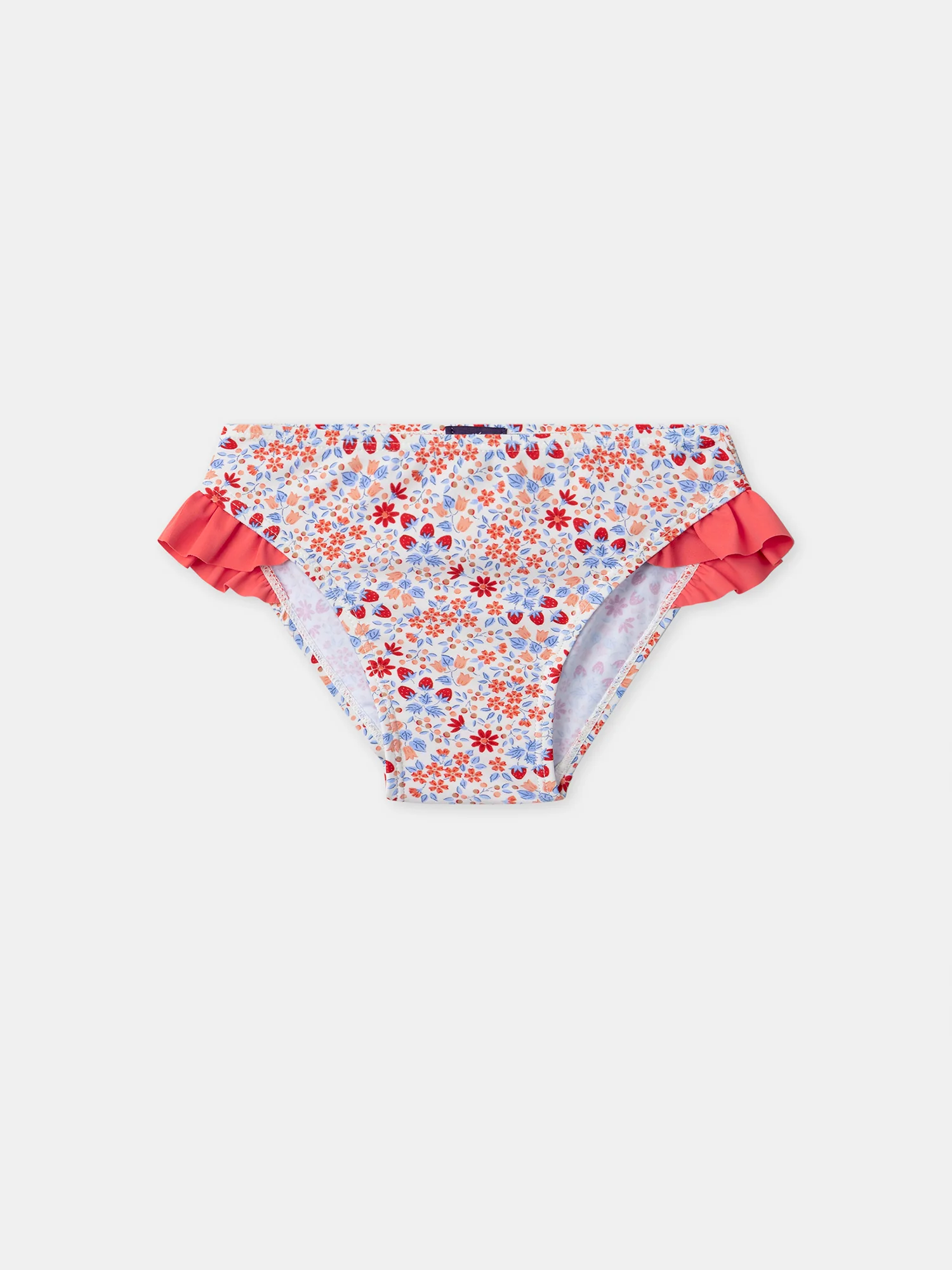Maillot de bain deux pièces UPF 50+ corail et imprimé fleuri Fille - Image 9