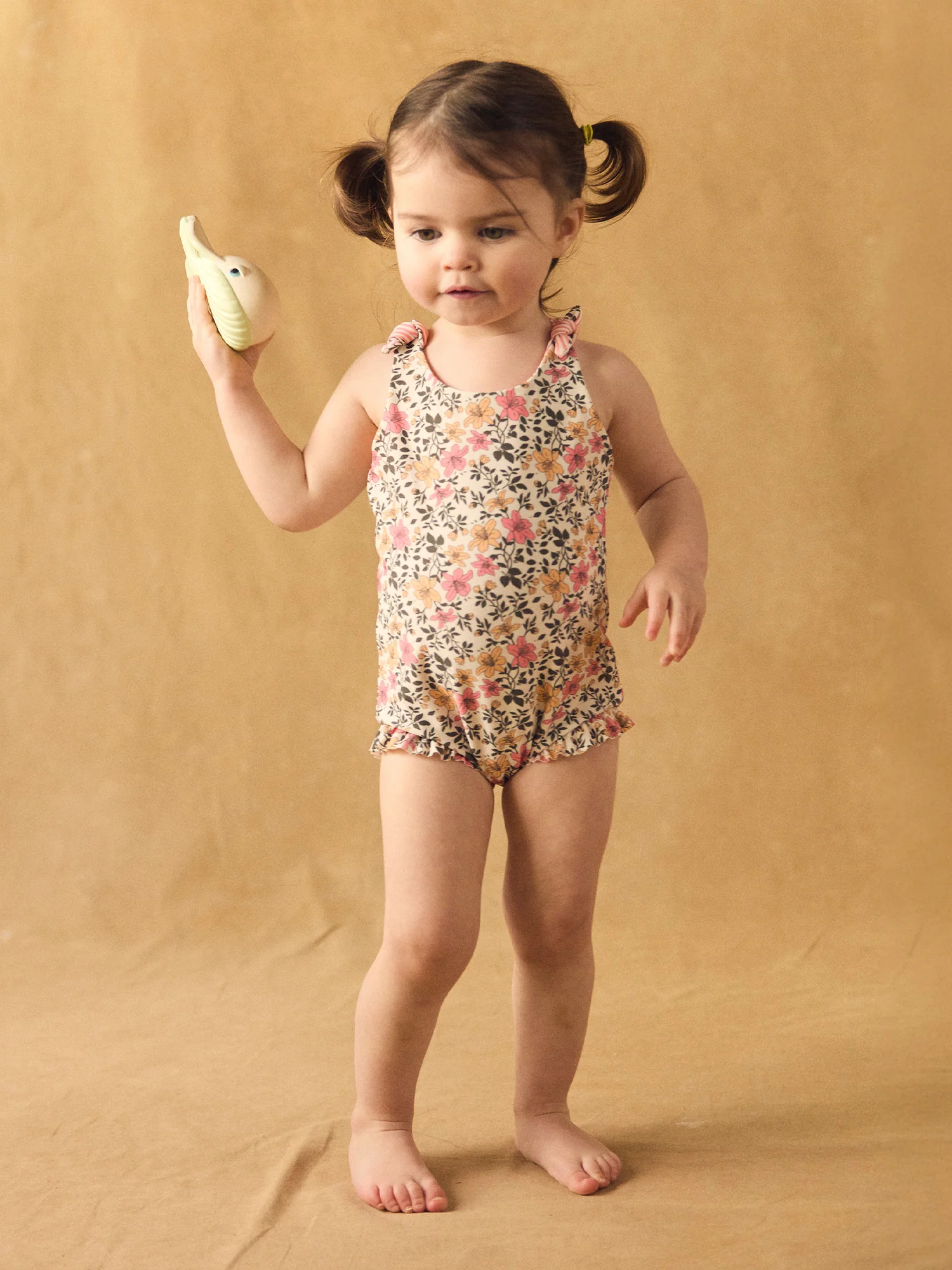 Maillot de bain une pièce réversible imprimé fleuri ou à rayures Bébé Fille - Image 7