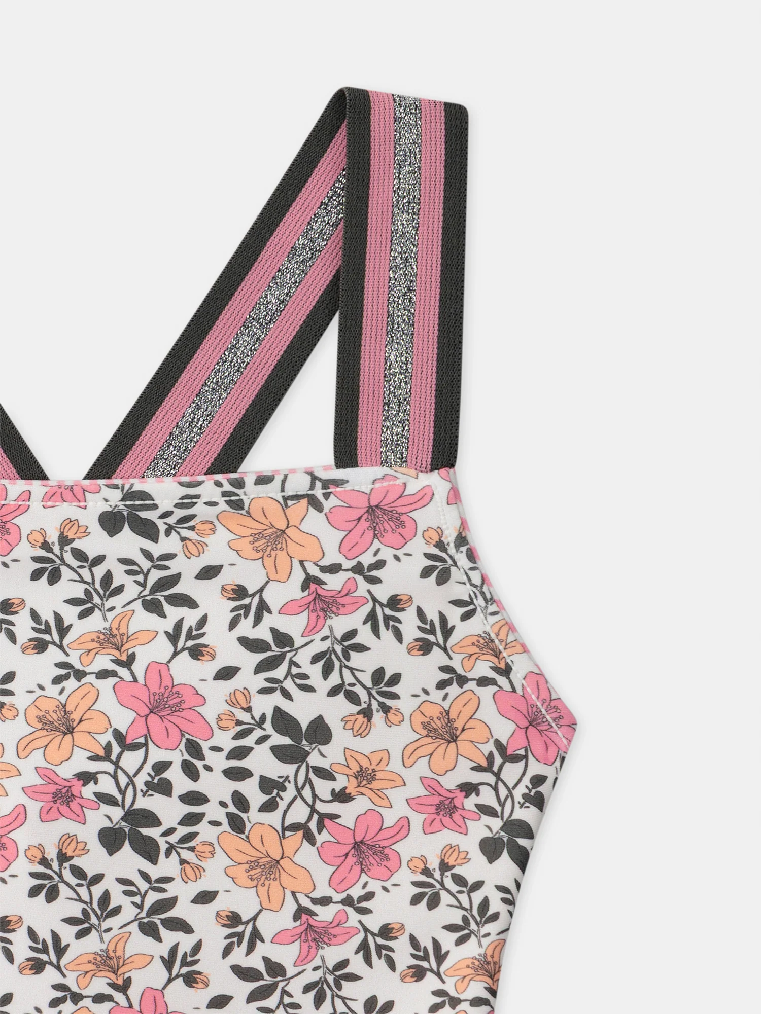 Maillot de bain une pièce réversible imprimé fleuri ou à rayures Fille - Image 9