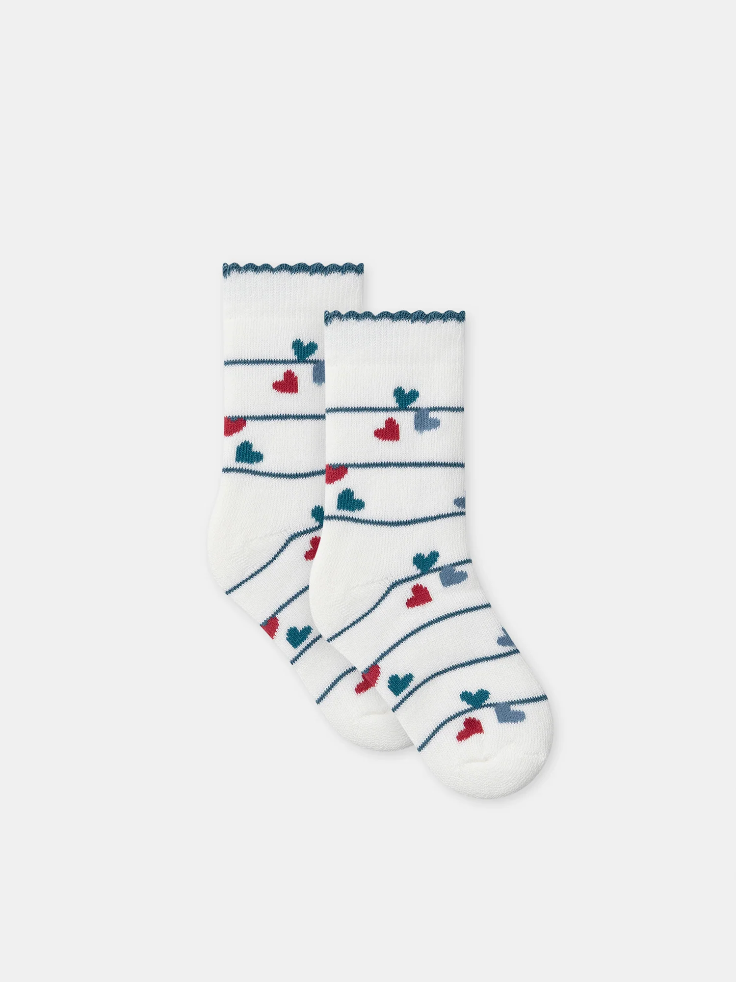Lot de 3 chaussettes à motifs fleurs et cœurs Bébé Fille - Image 2