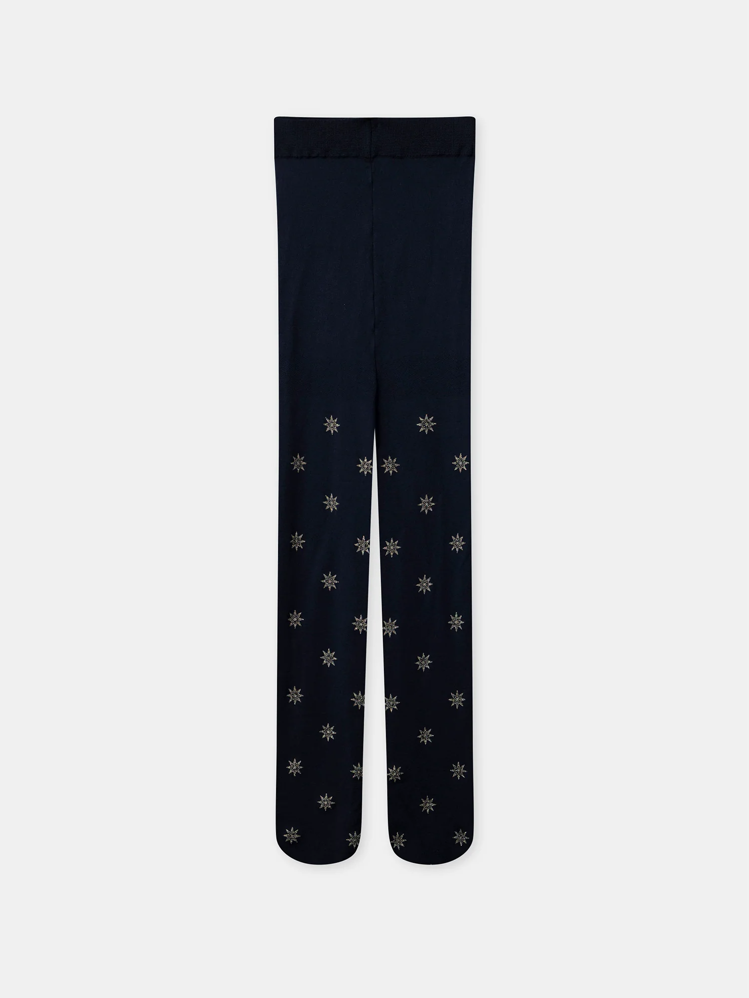 Collant bleu marine à motifs étoiles paillettées Fille