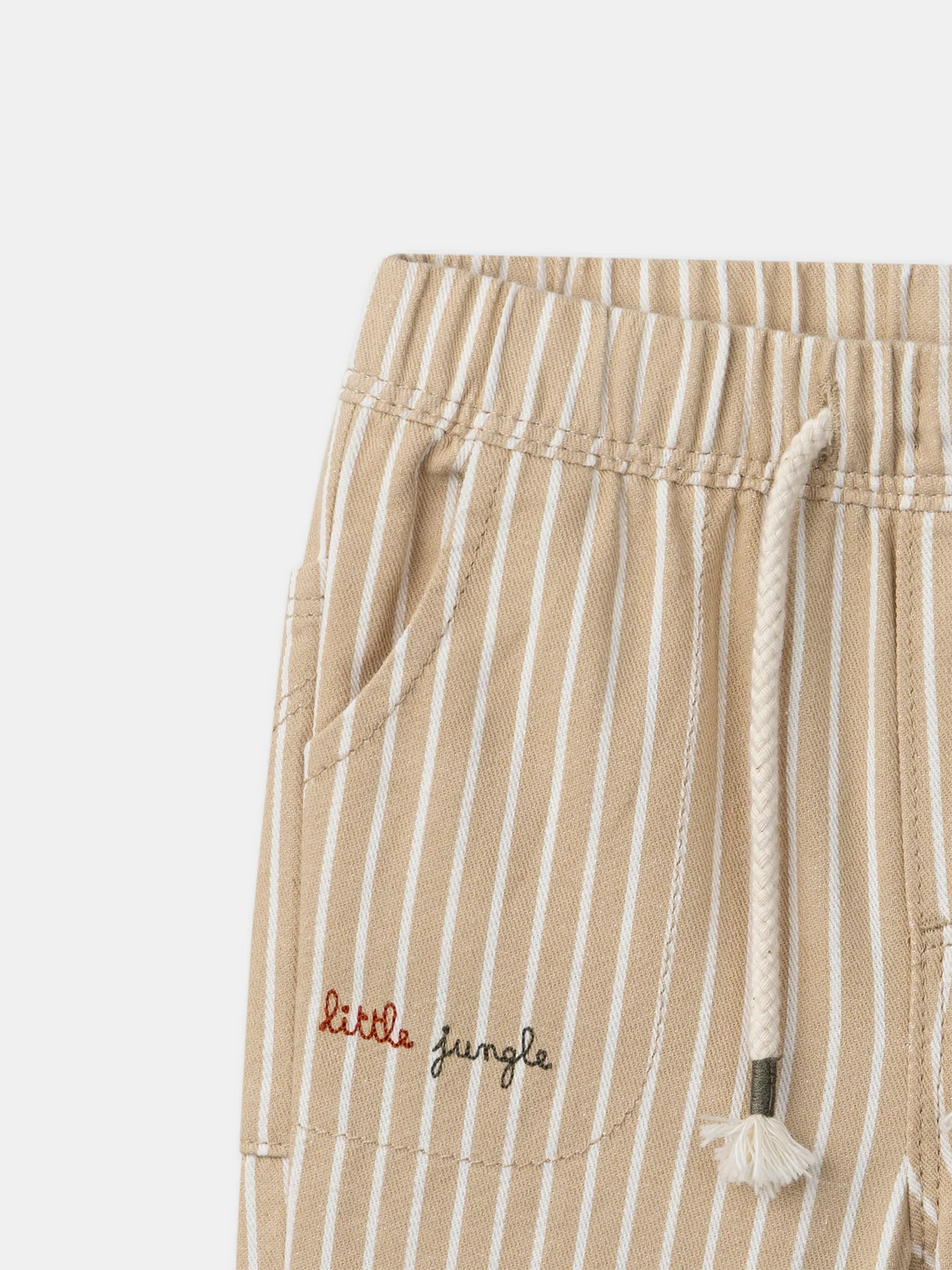 Pantalon à rayures et retroussables Bébé Garçon - Image 6