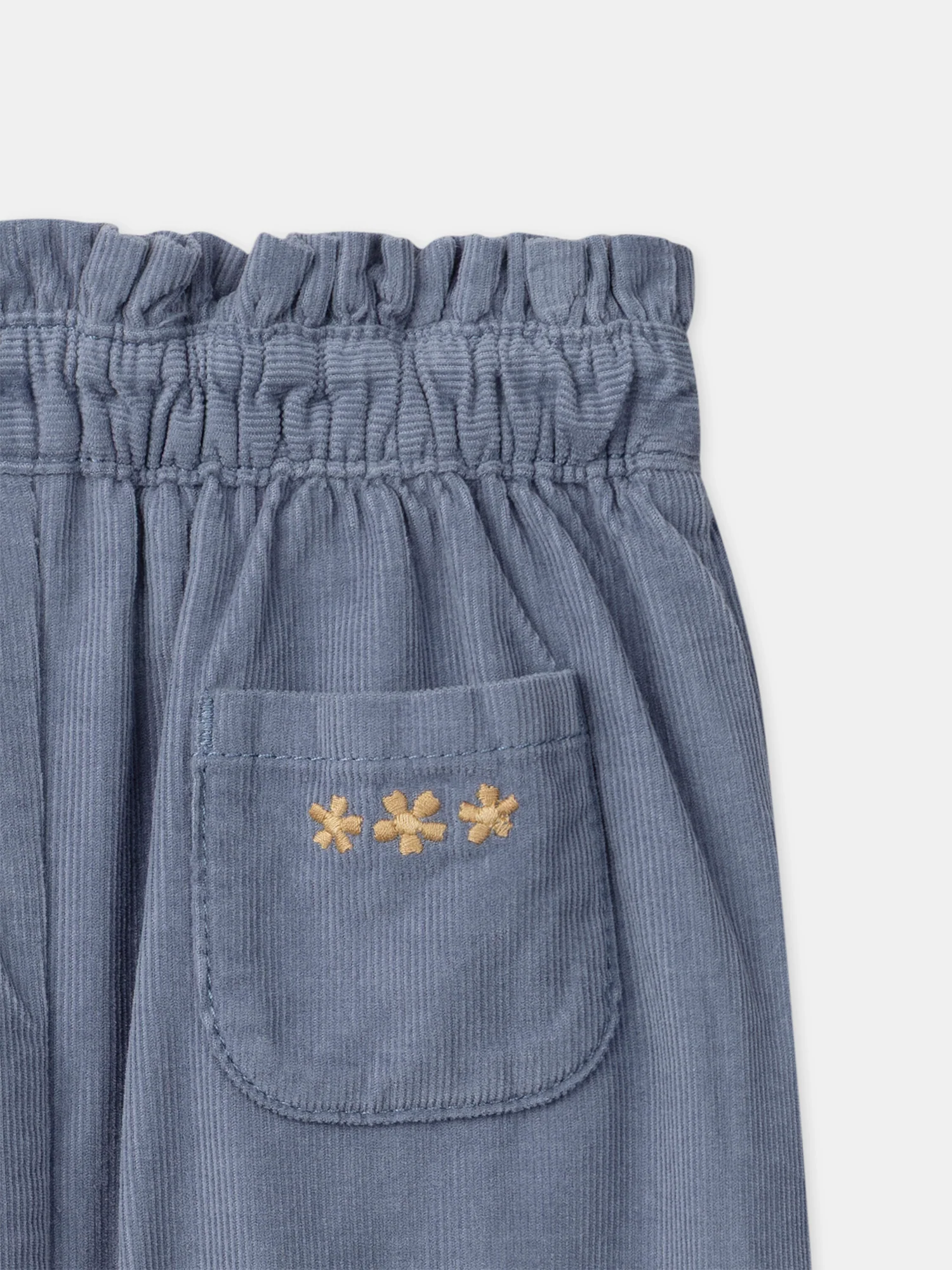 Pantalon bleu en velours Bébé Fille - Image 3