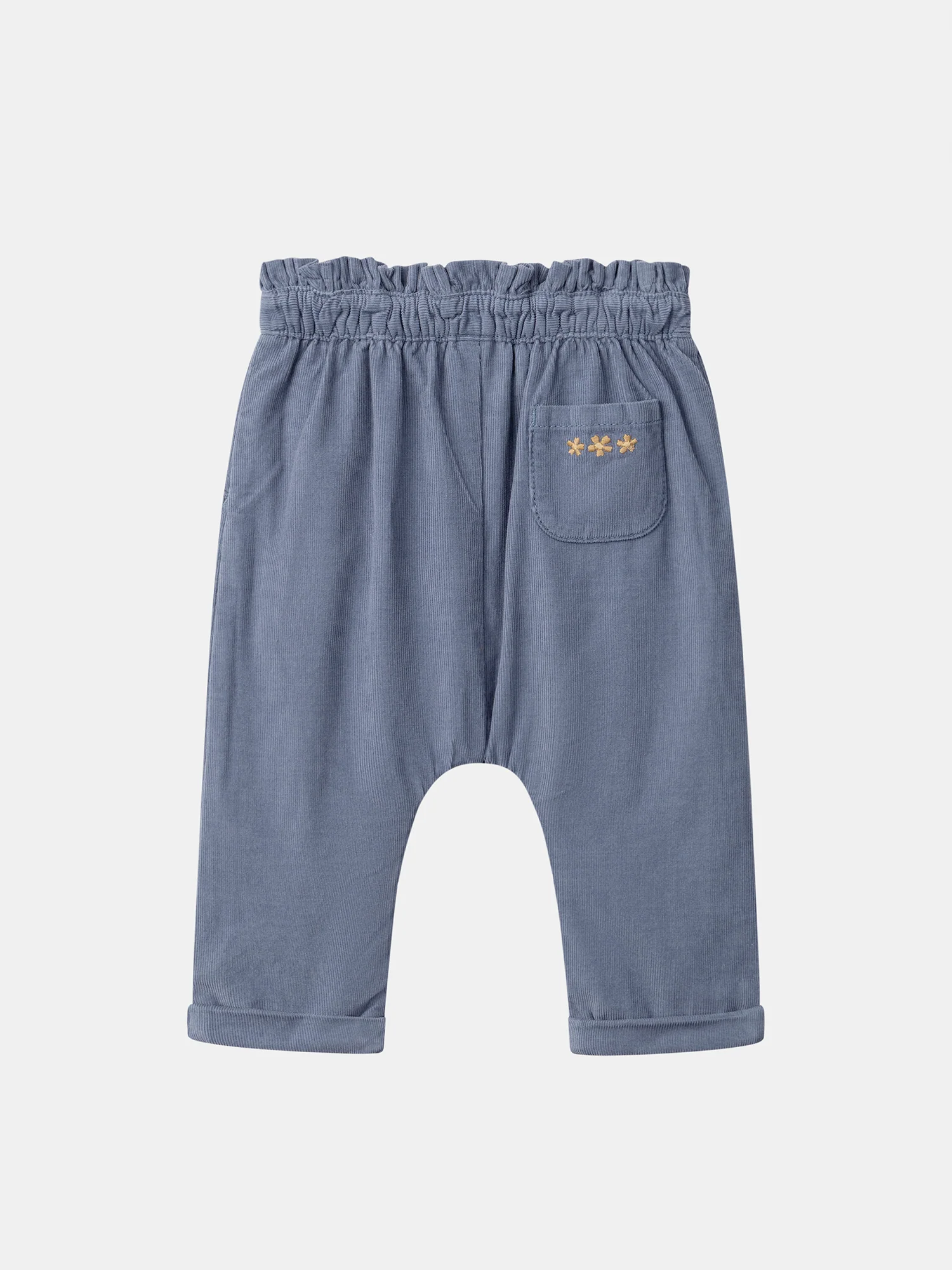 Pantalon bleu en velours Bébé Fille - Image 4