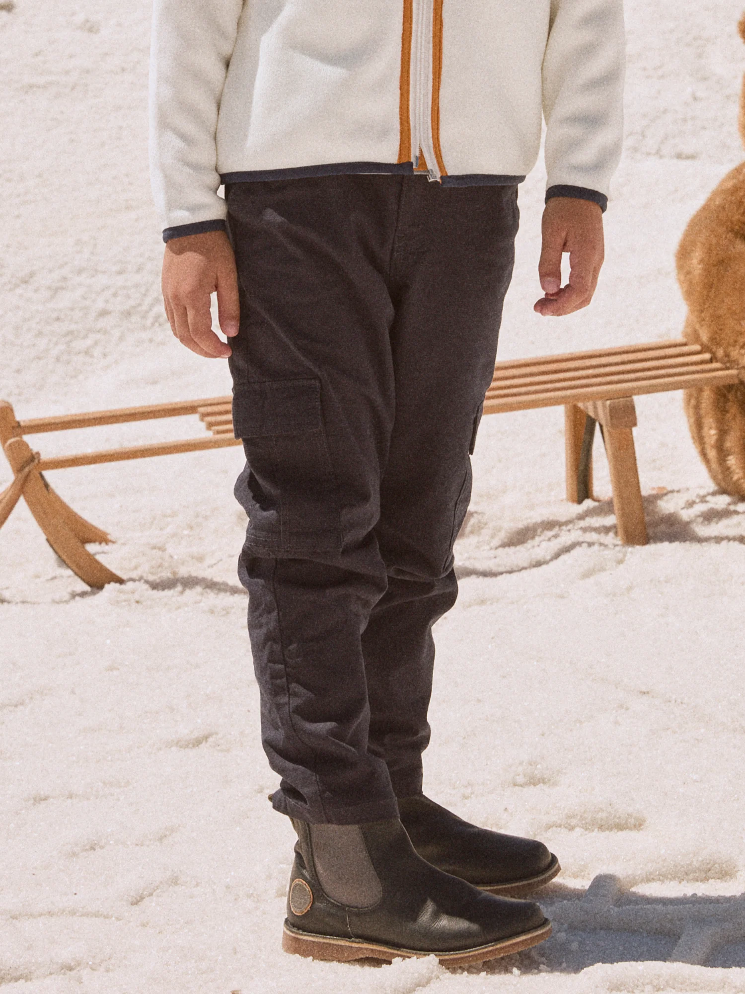 Pantalon cargo bleu marine Garçon - Image 2