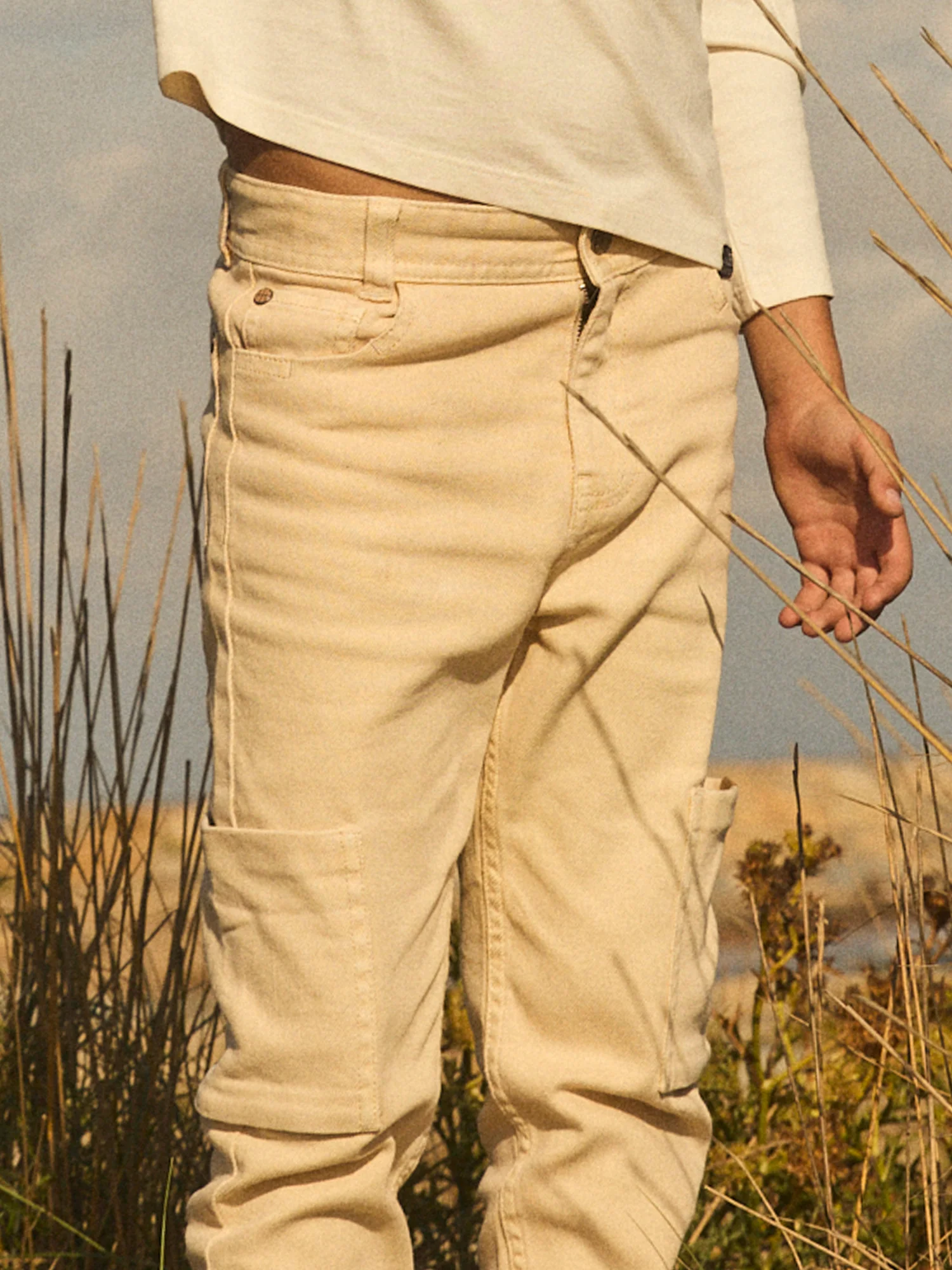 Pantalon Cargo Beige - Image 3