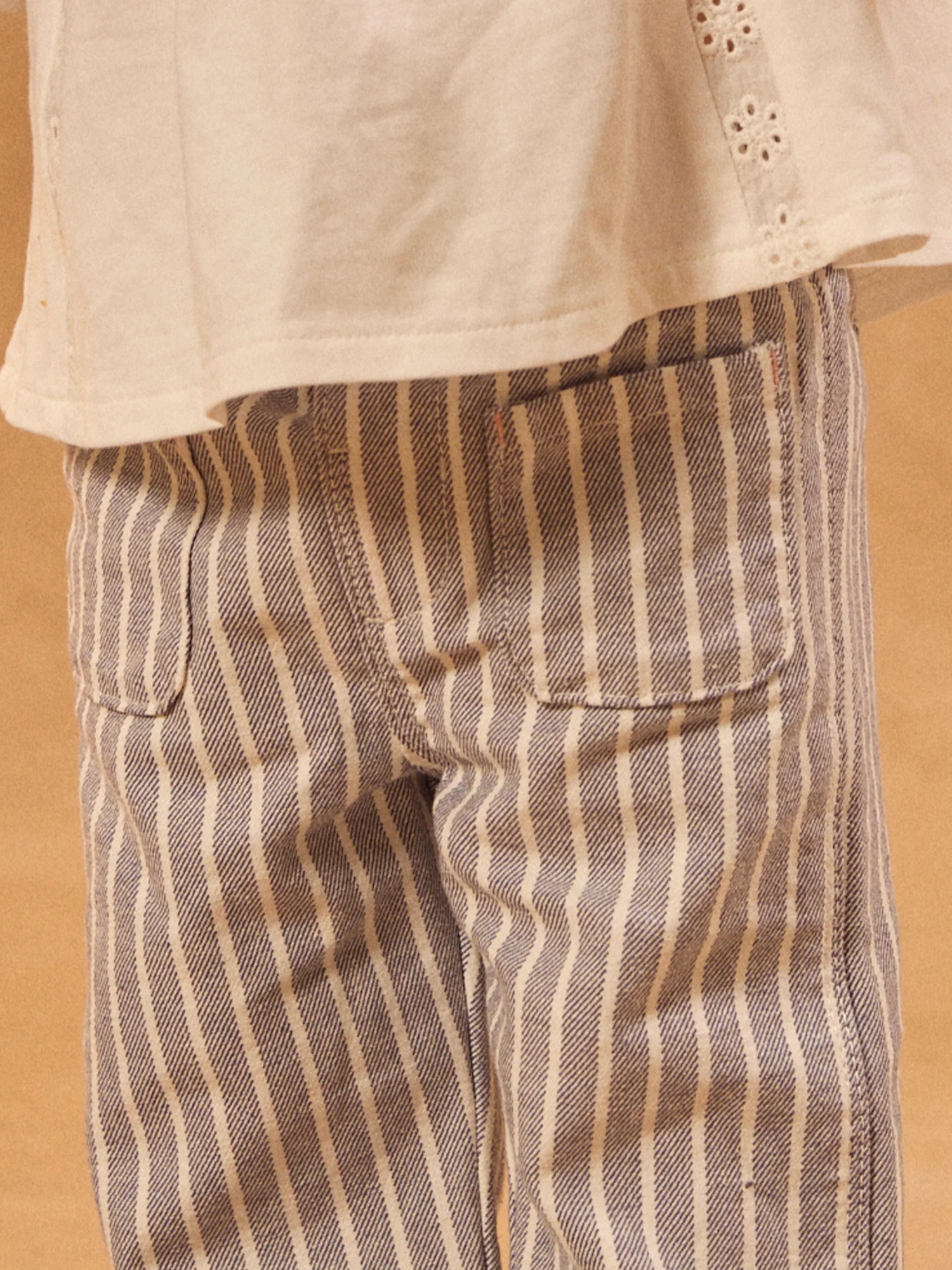 Pantalon à rayures grises Bébé Fille - Image 3