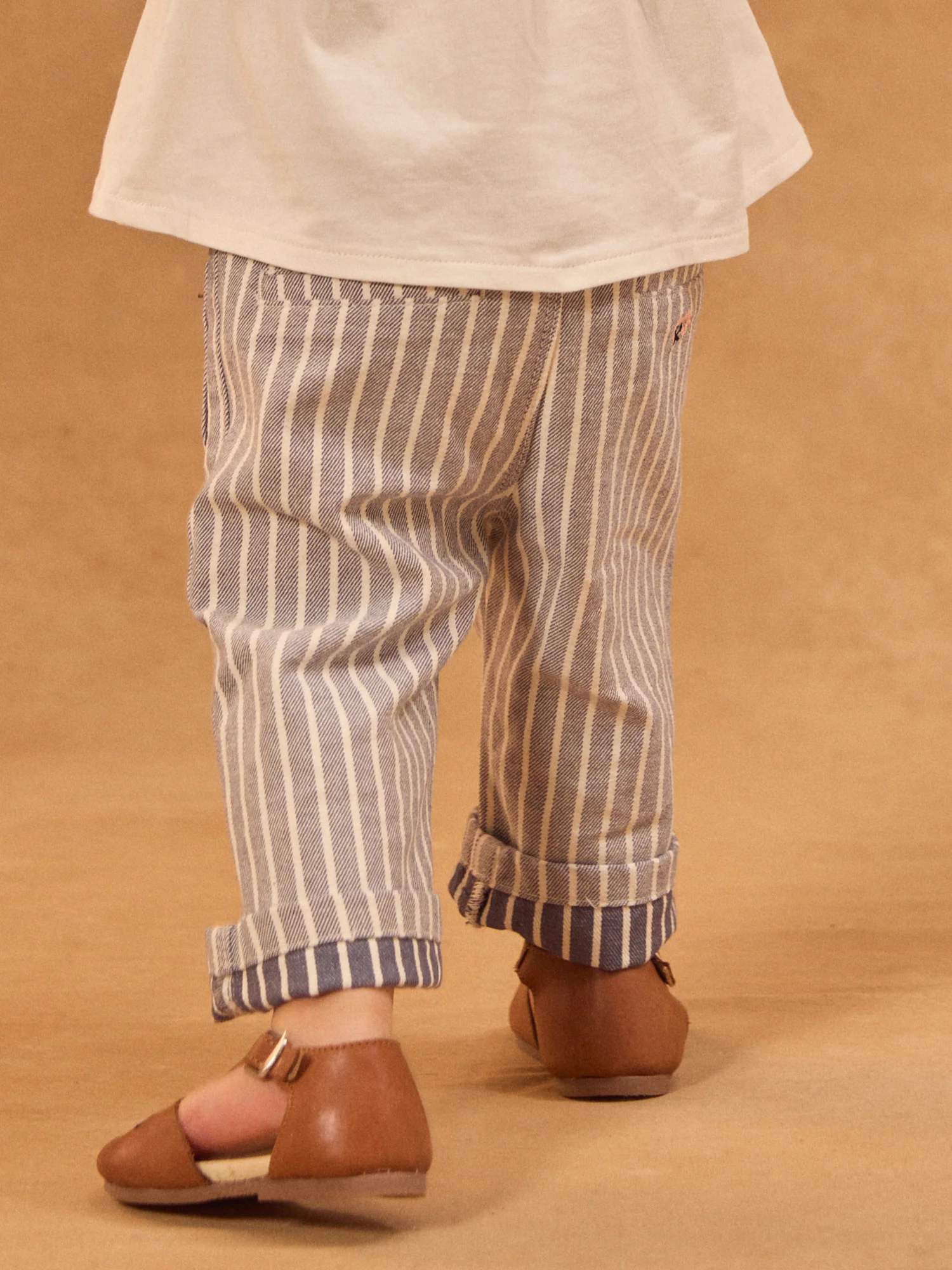 Pantalon à rayures grises Bébé Fille - Image 4