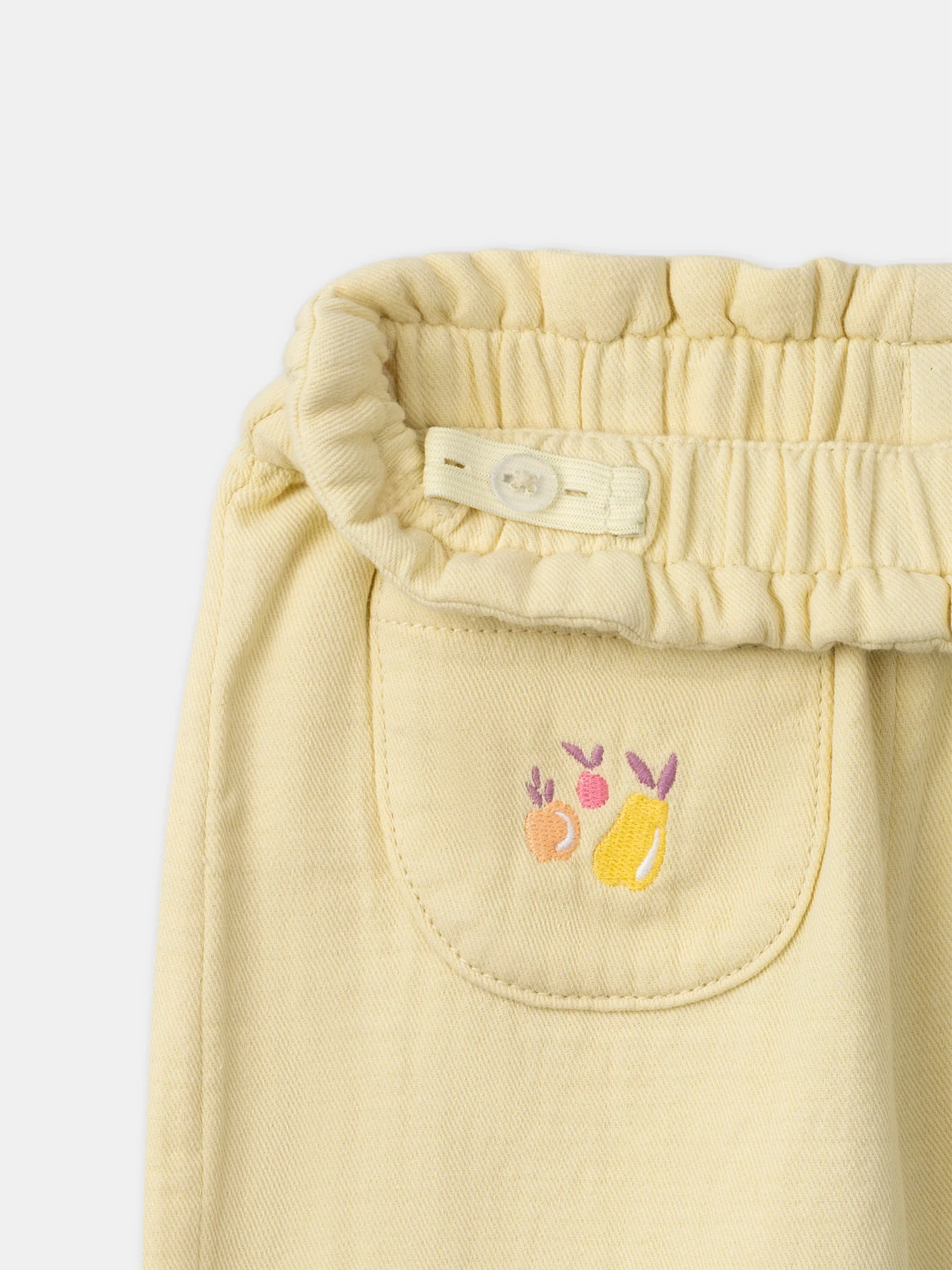 Pantalon jaune brodé - Image 7