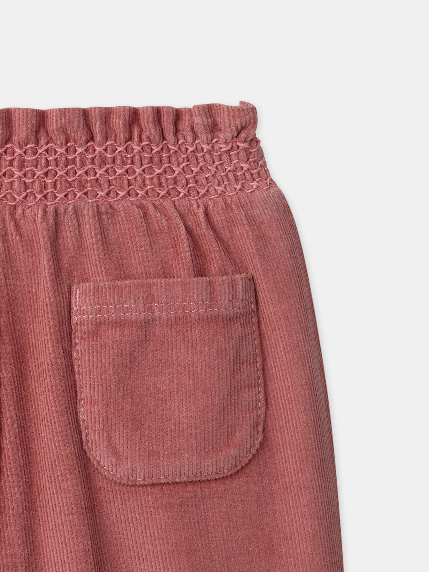 Pantalon rose foncé en velours Bébé Fille - Image 3