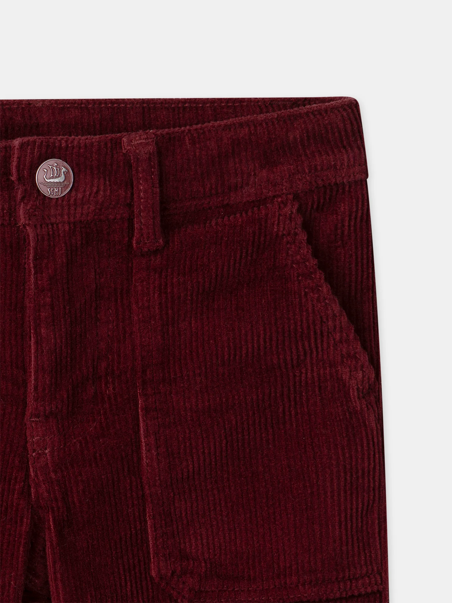 Pantalon bordeaux en velours Garçon - Image 2