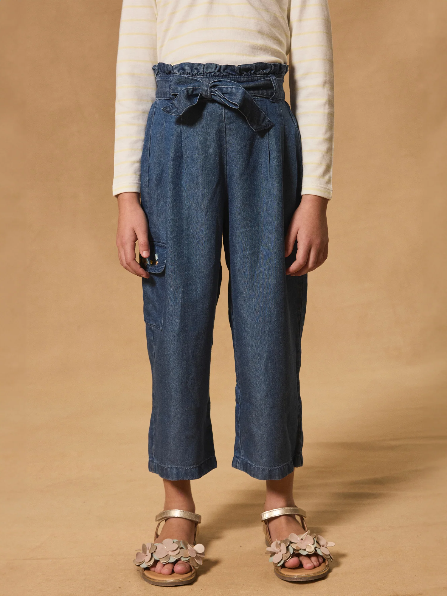 Pantalon wide leg ceinture - Image 2