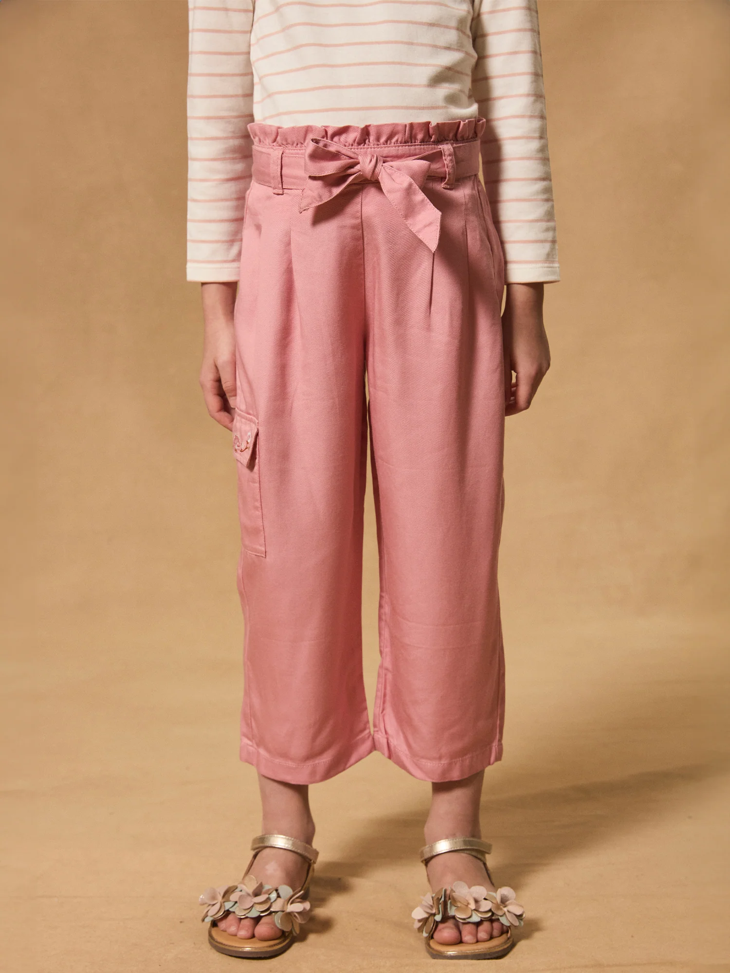 Pantalon wide leg ceinture - Image 2
