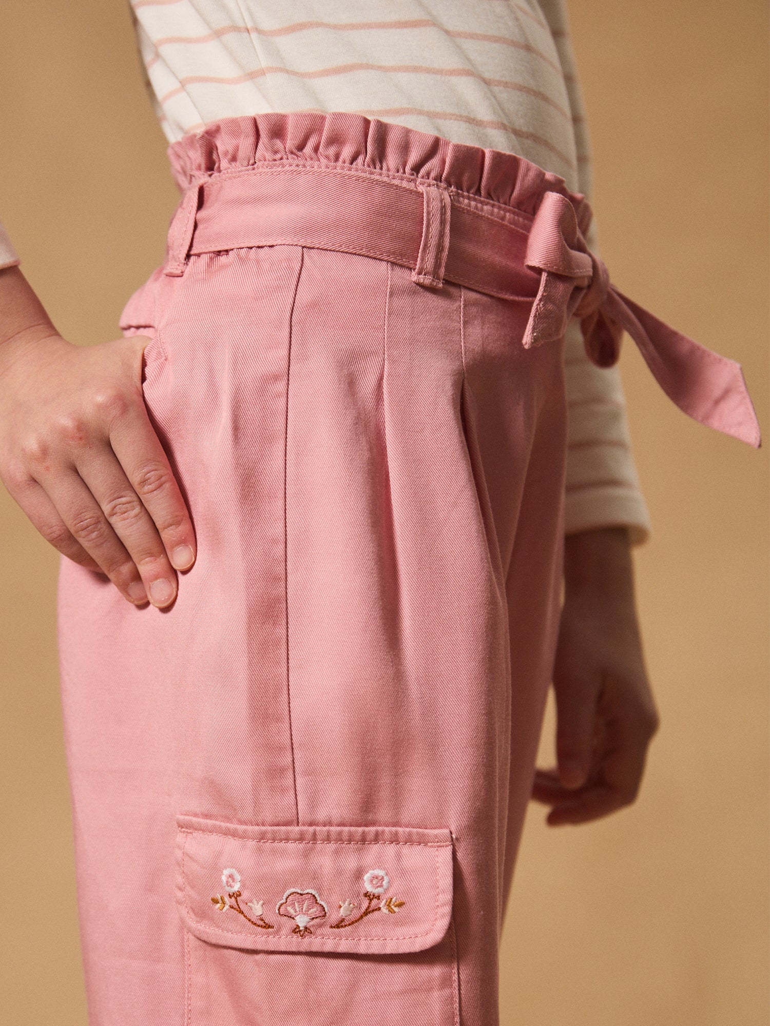 Pantalon wide leg ceinture - Image 4