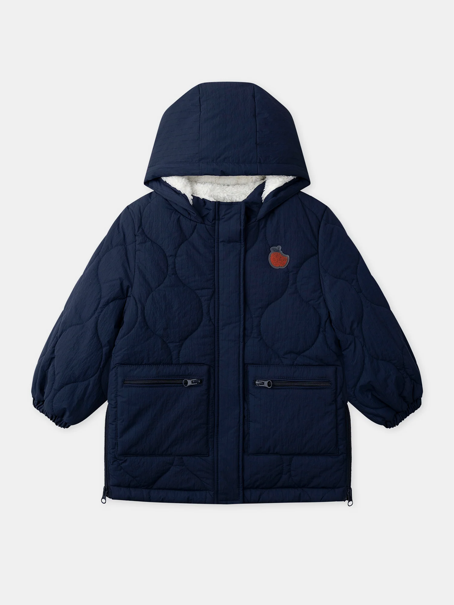 Parka bleu marine matelassée Fille