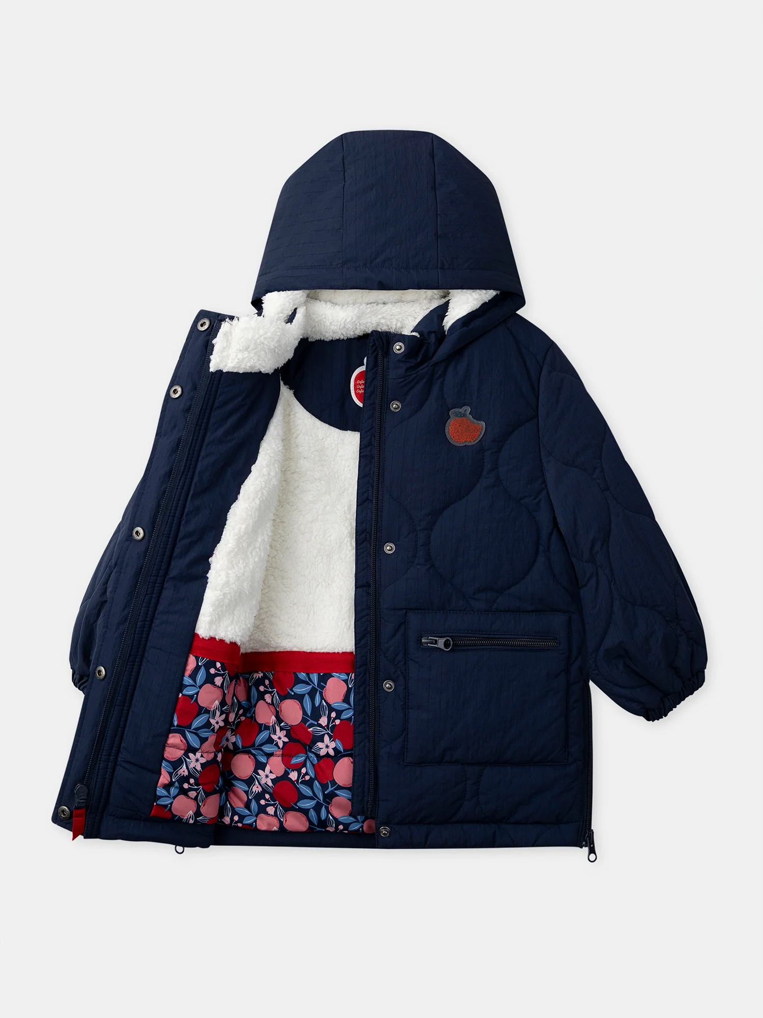 Parka bleu marine matelassée Fille - Image 2