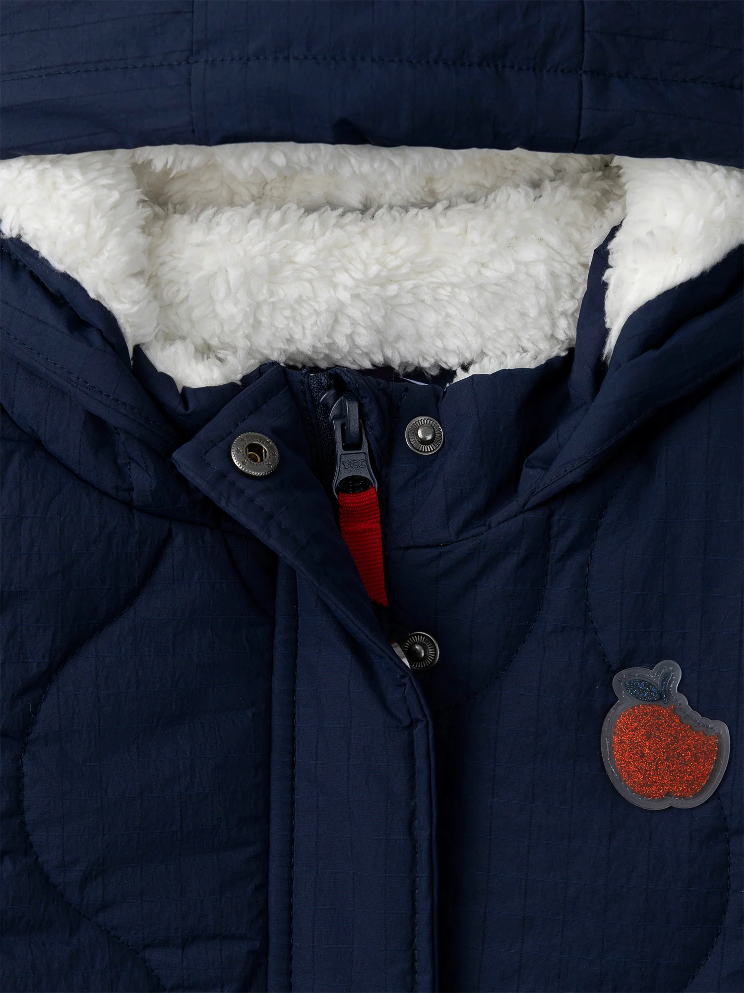 Parka bleu marine matelassée Fille - Image 4