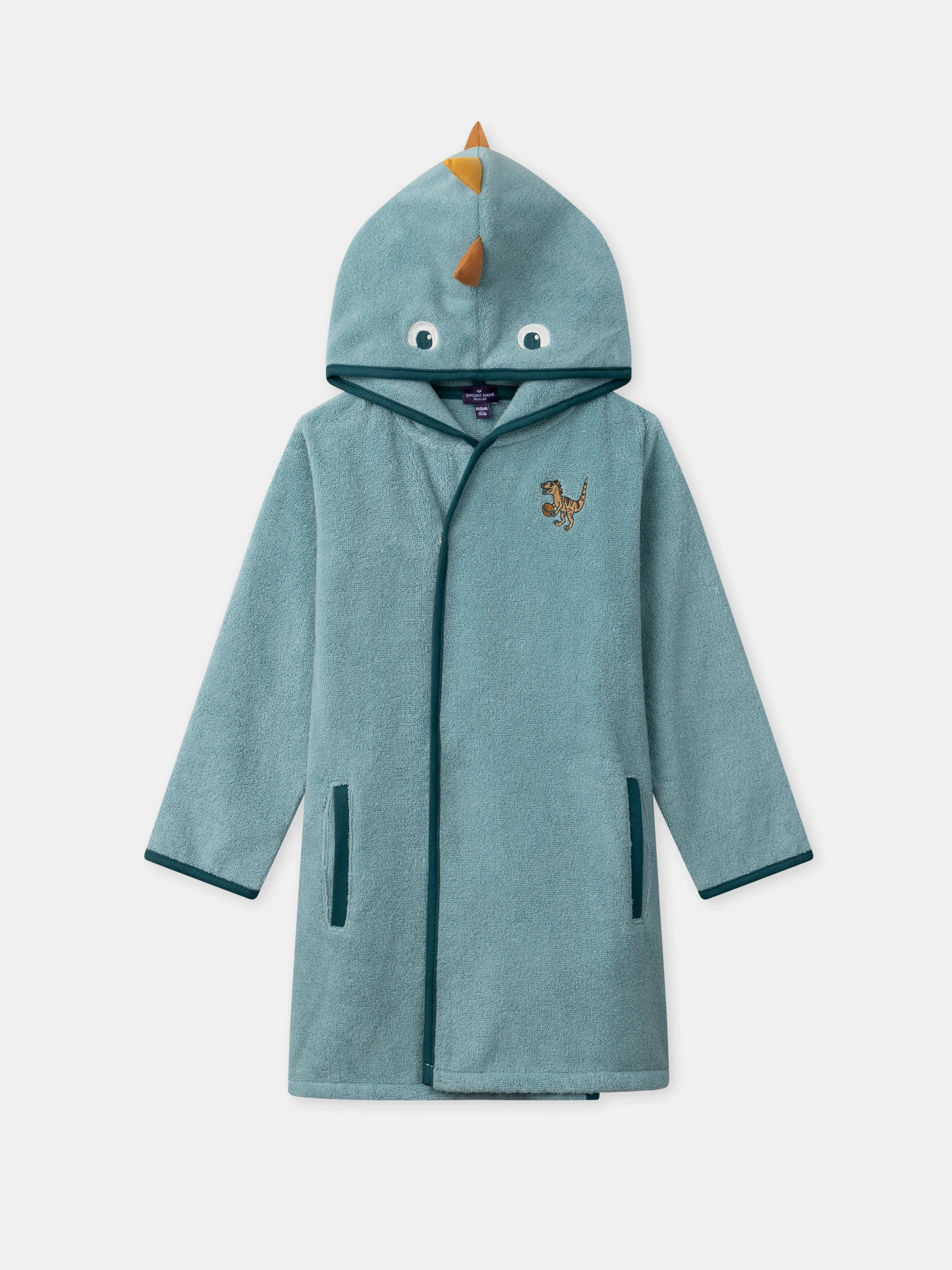 Peignoir bleu à capuche dinosaure Garçon - Image 6