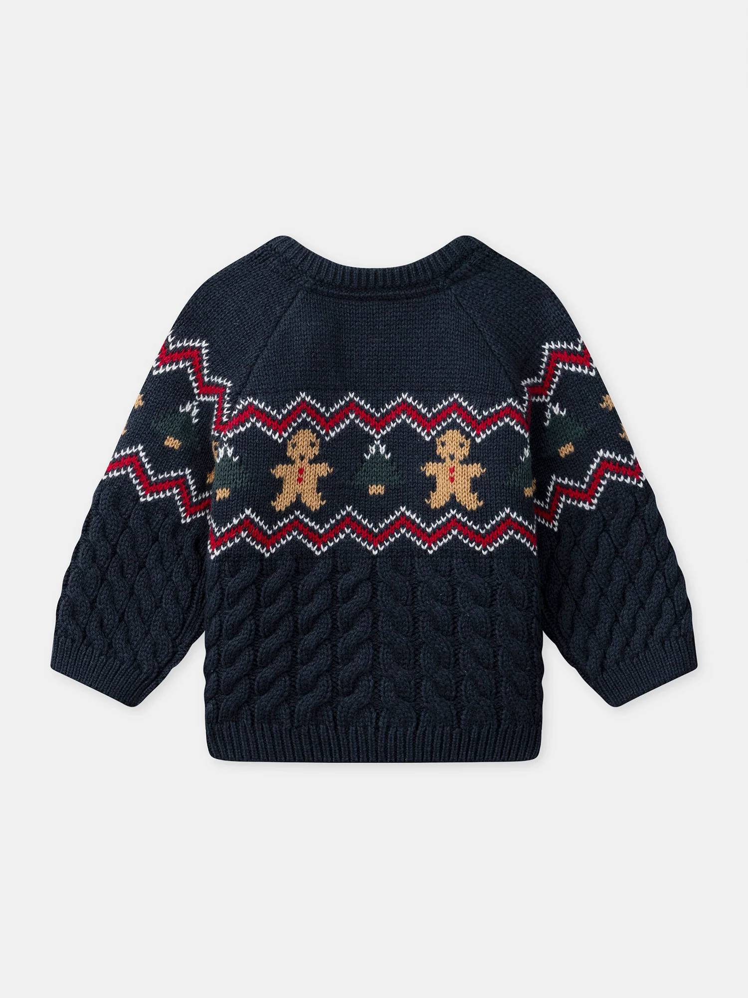 Pull Noël bleu marine à motif jacquard Bébé Garçon - Image 3
