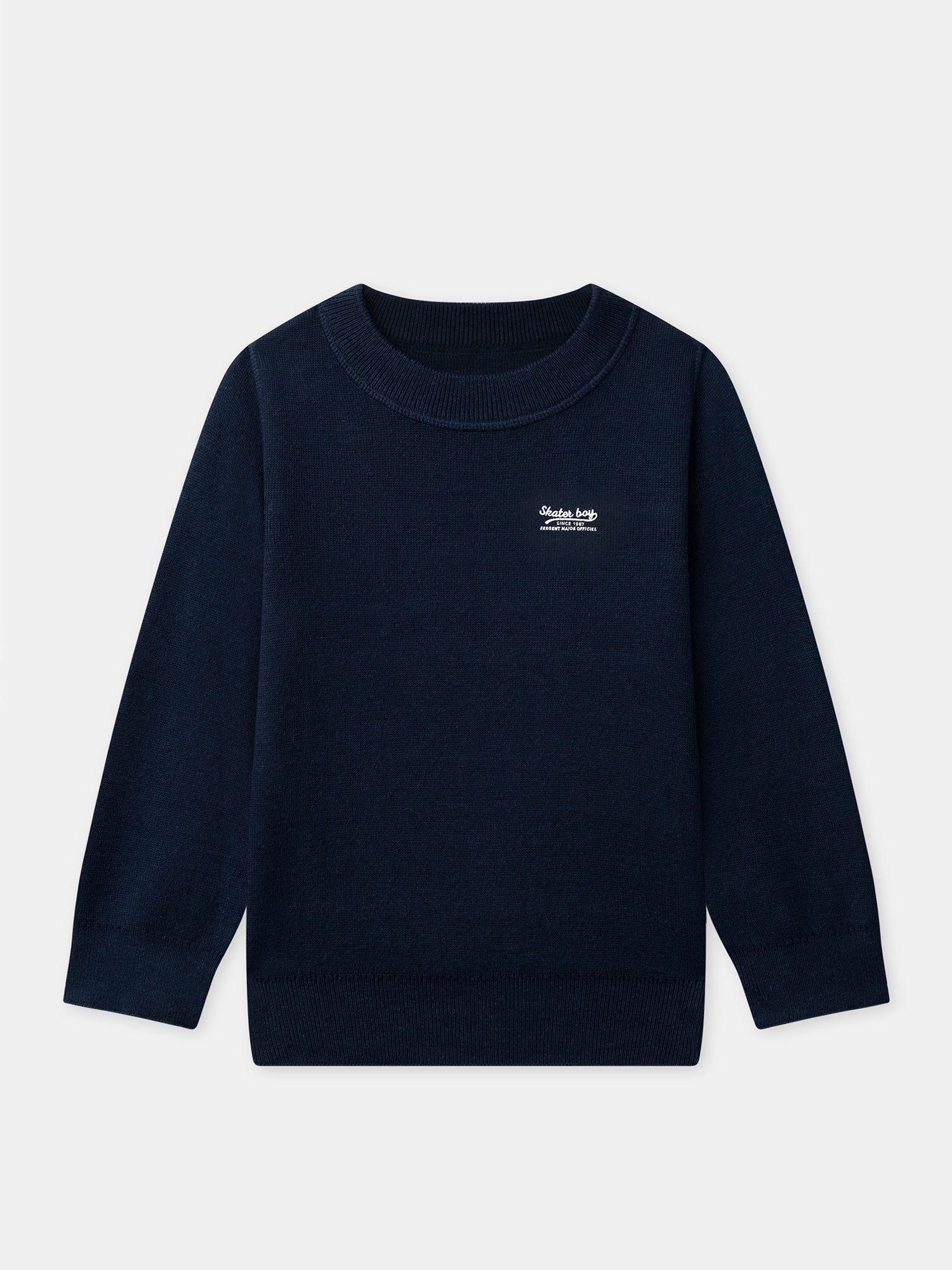 Pull réversible bleu marine uni ou à rayures blancs Garçon - Image 7