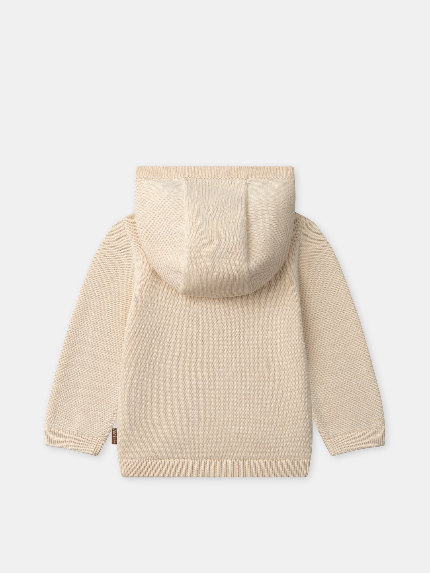 Pull à capuche beige Bébé Garçon - Image 6