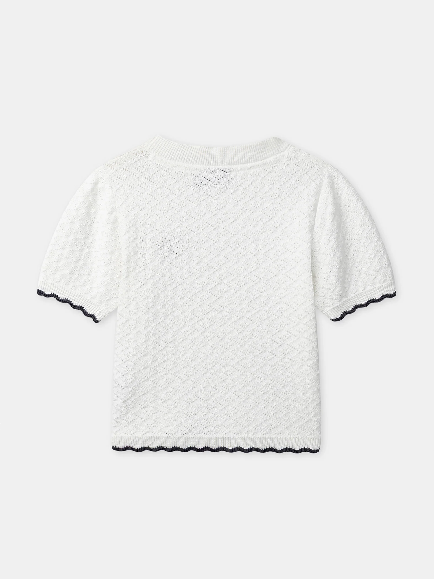 Pull manches courtes écru Fille - Image 6