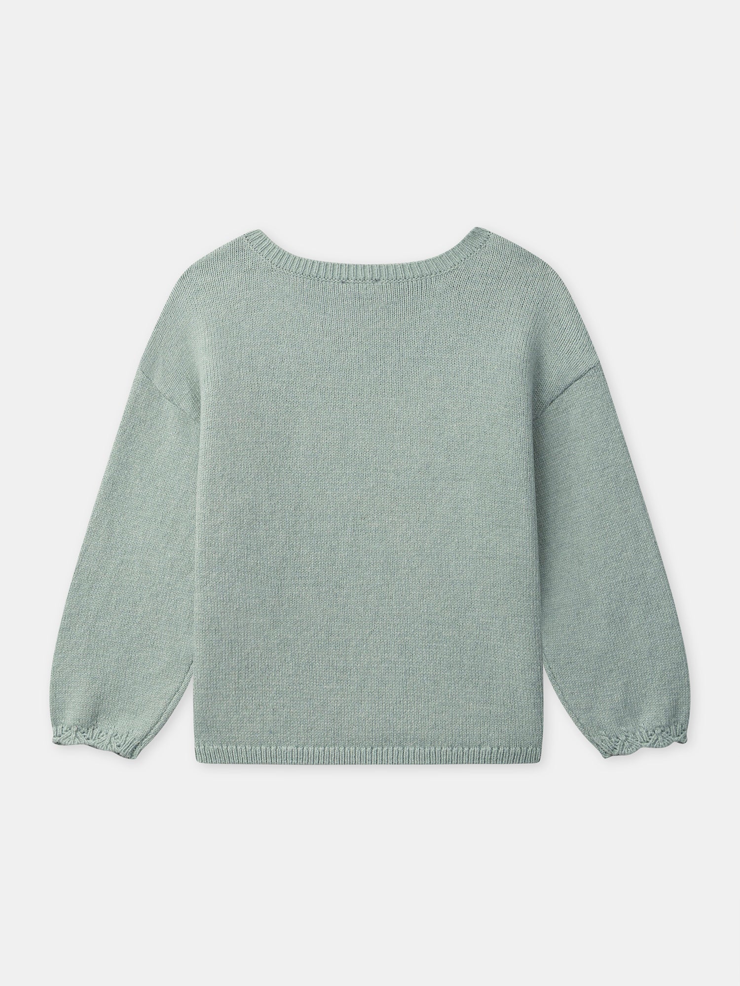 Pull vert amande Fille - Image 6